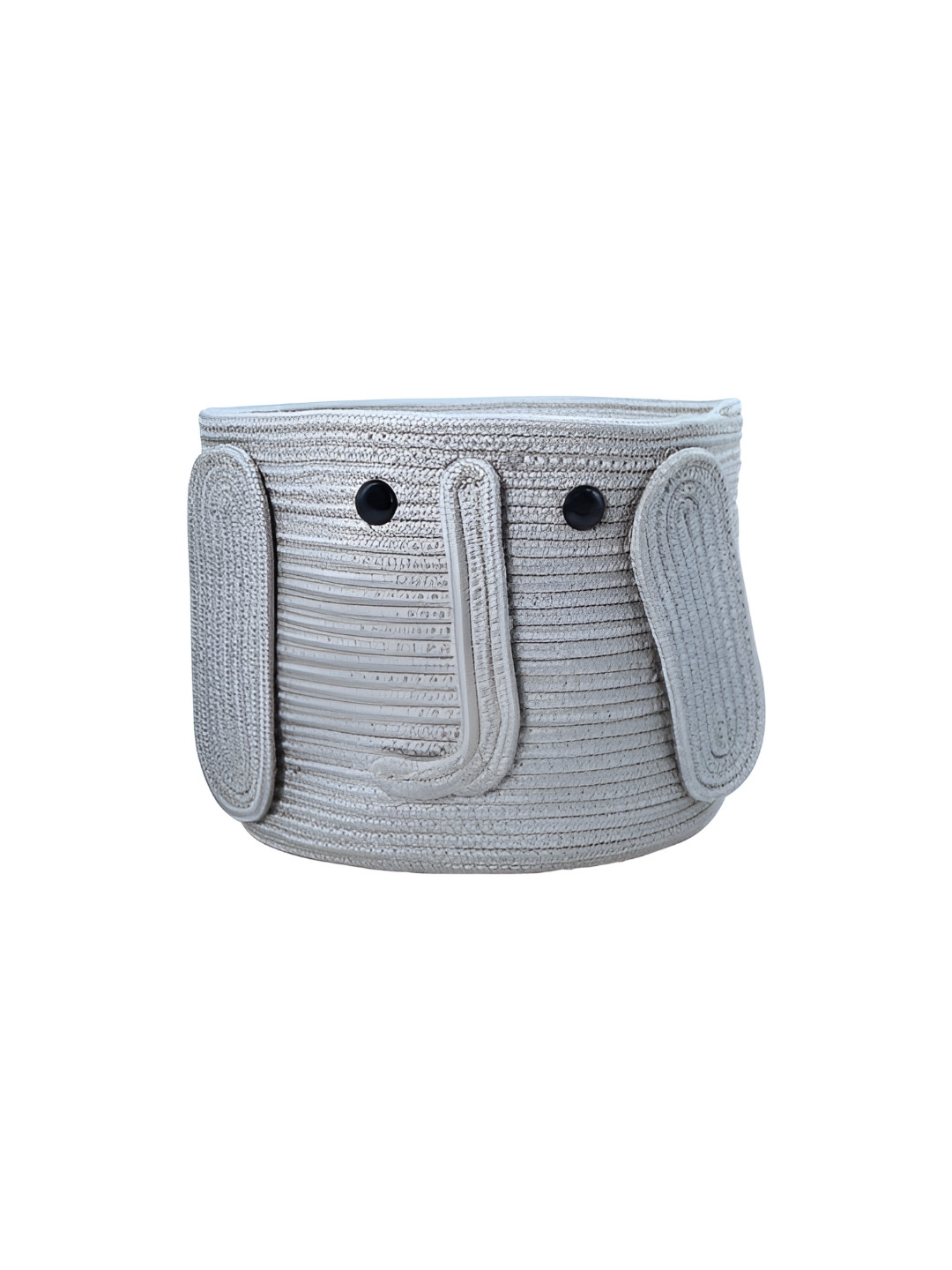 Ariya Kids Storage Basket Silver Cotton Blend Multipurpose Toy Organizer