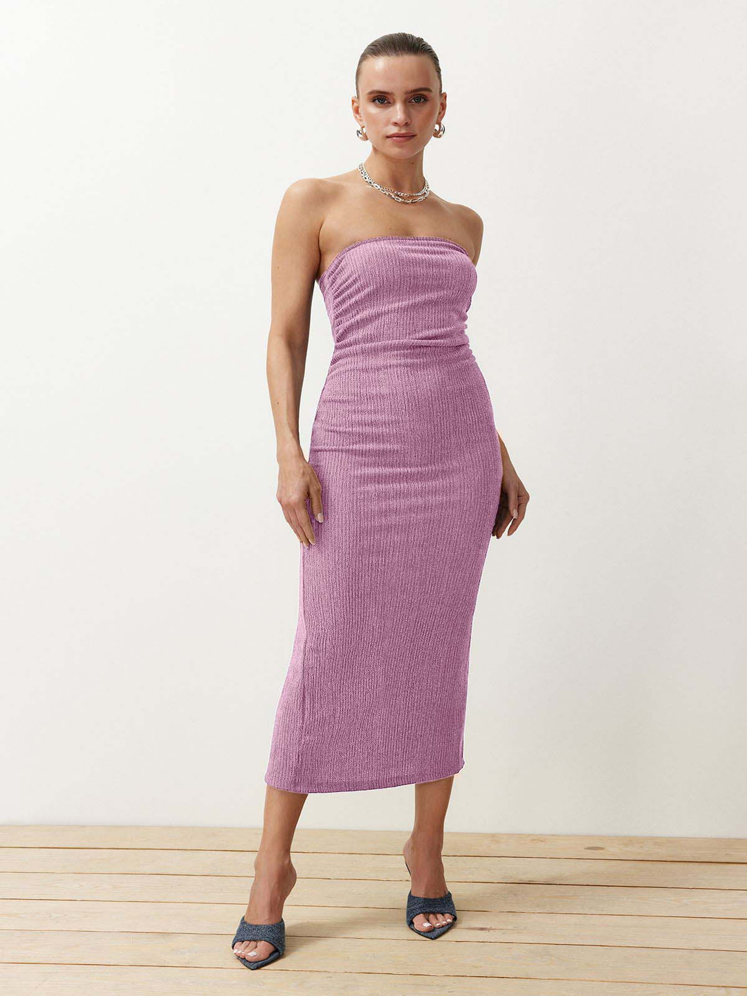 Trendyol Women Off-Shoulder Bodycon Dress