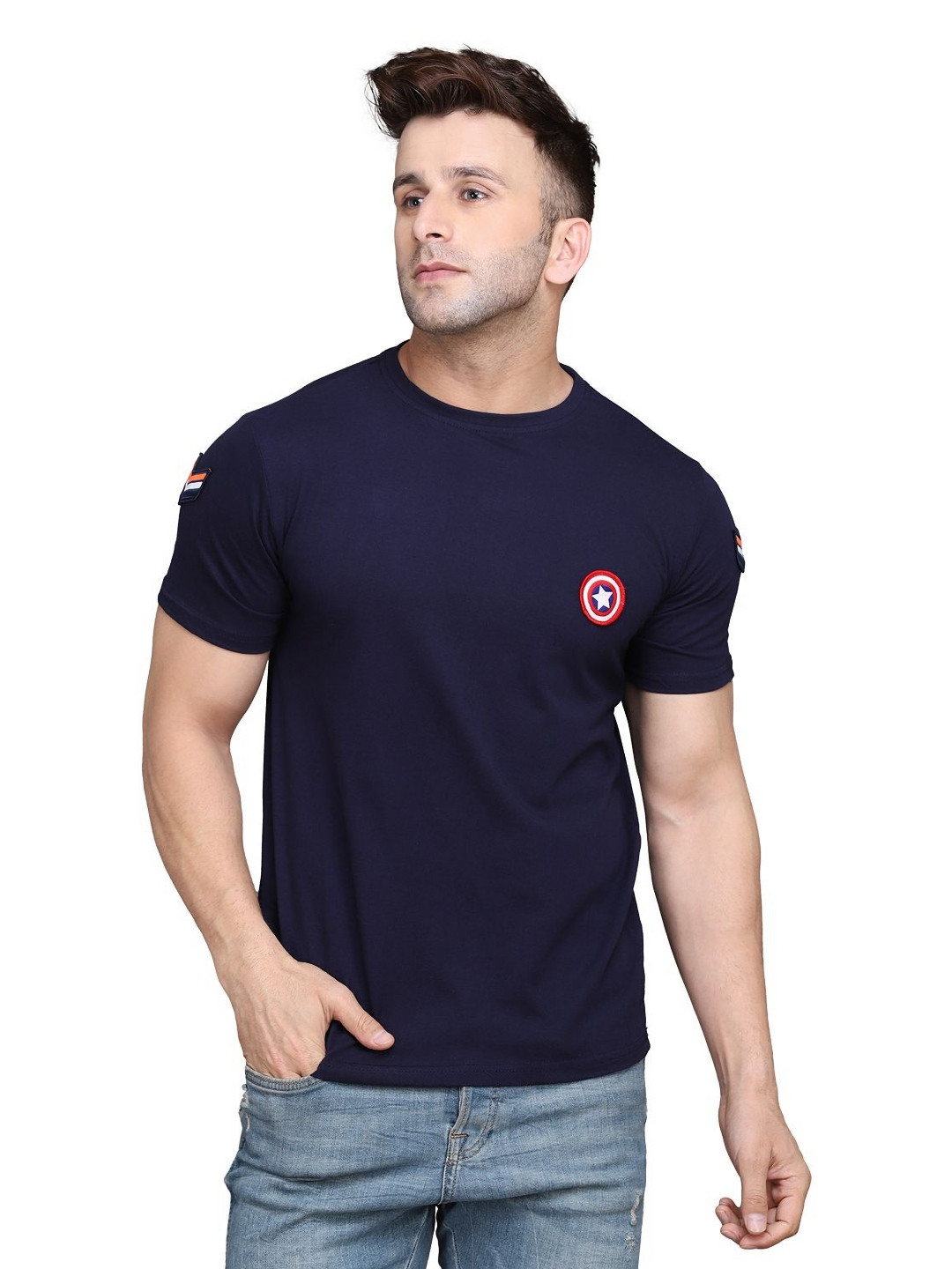 Blisstone Men Superhero Muscle Fit Round Neck T-shirt