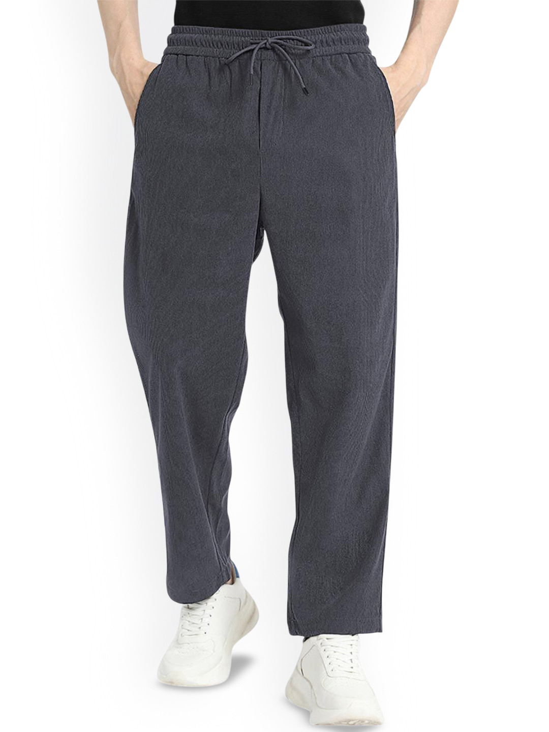 SWADESI STUFF Men Cotton Mid Rise Track Pants