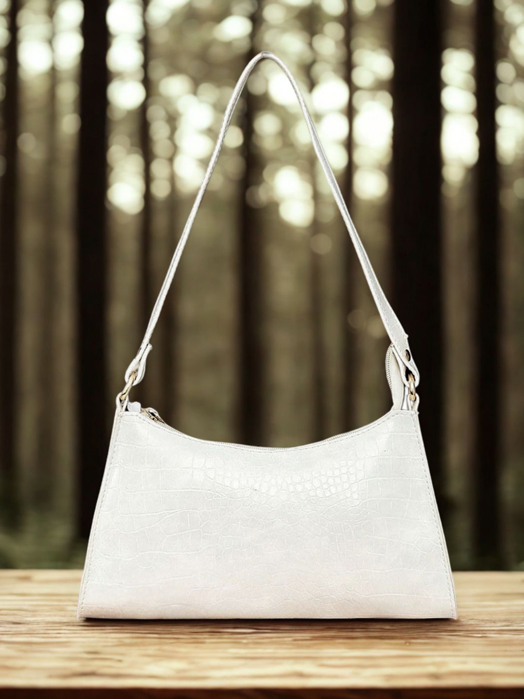 LIKE STYLE Women Textured Half Moon Sling Bag
