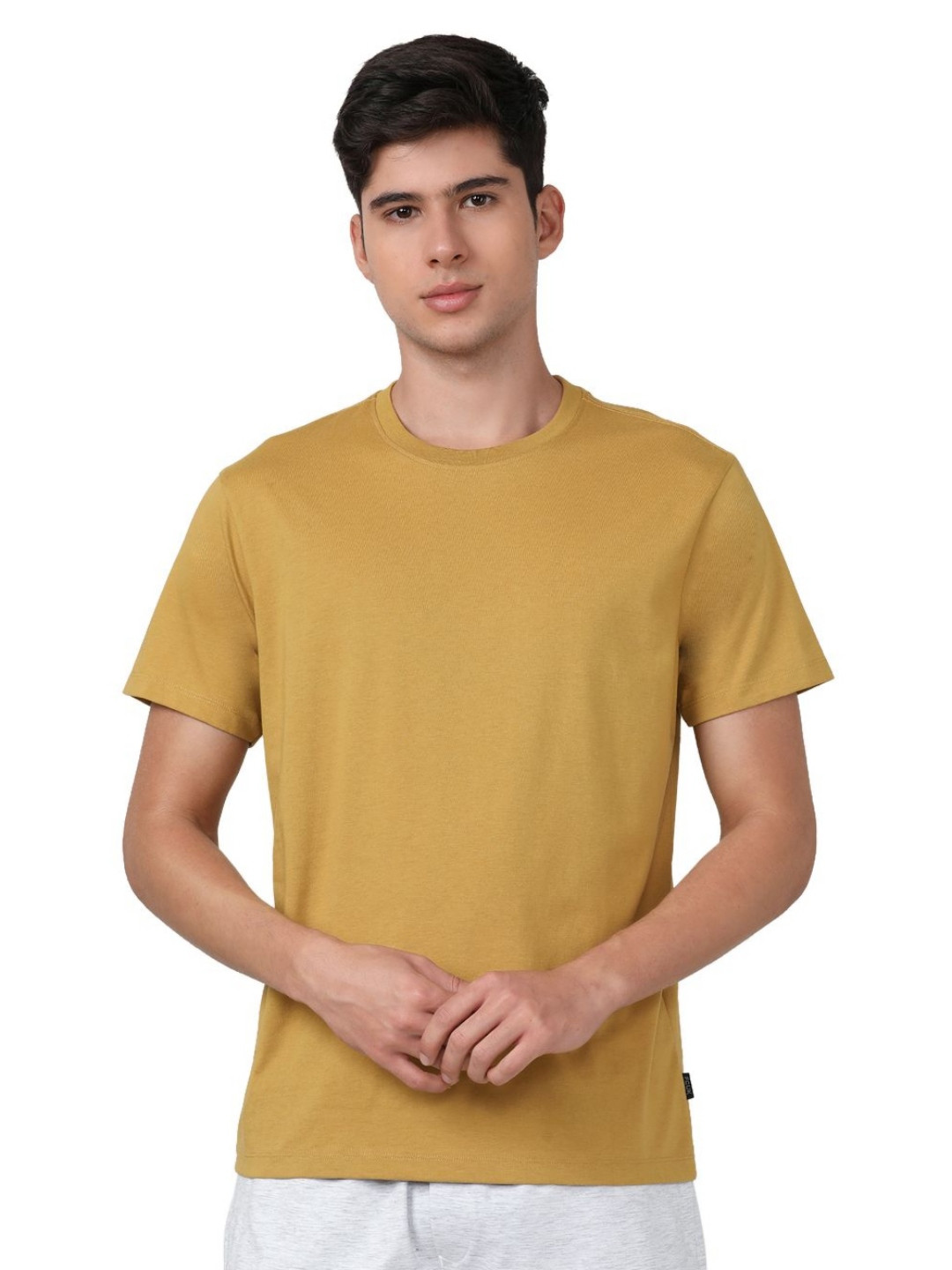 FCUK flex Men Round Neck Slim Fit Drop-Shoulder Sleeves T-shirt