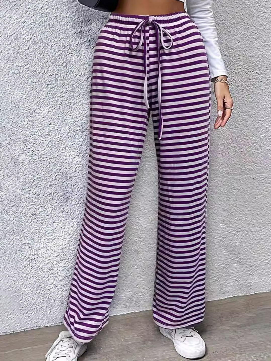 Oh Rare Women Striped Pleated Trousers