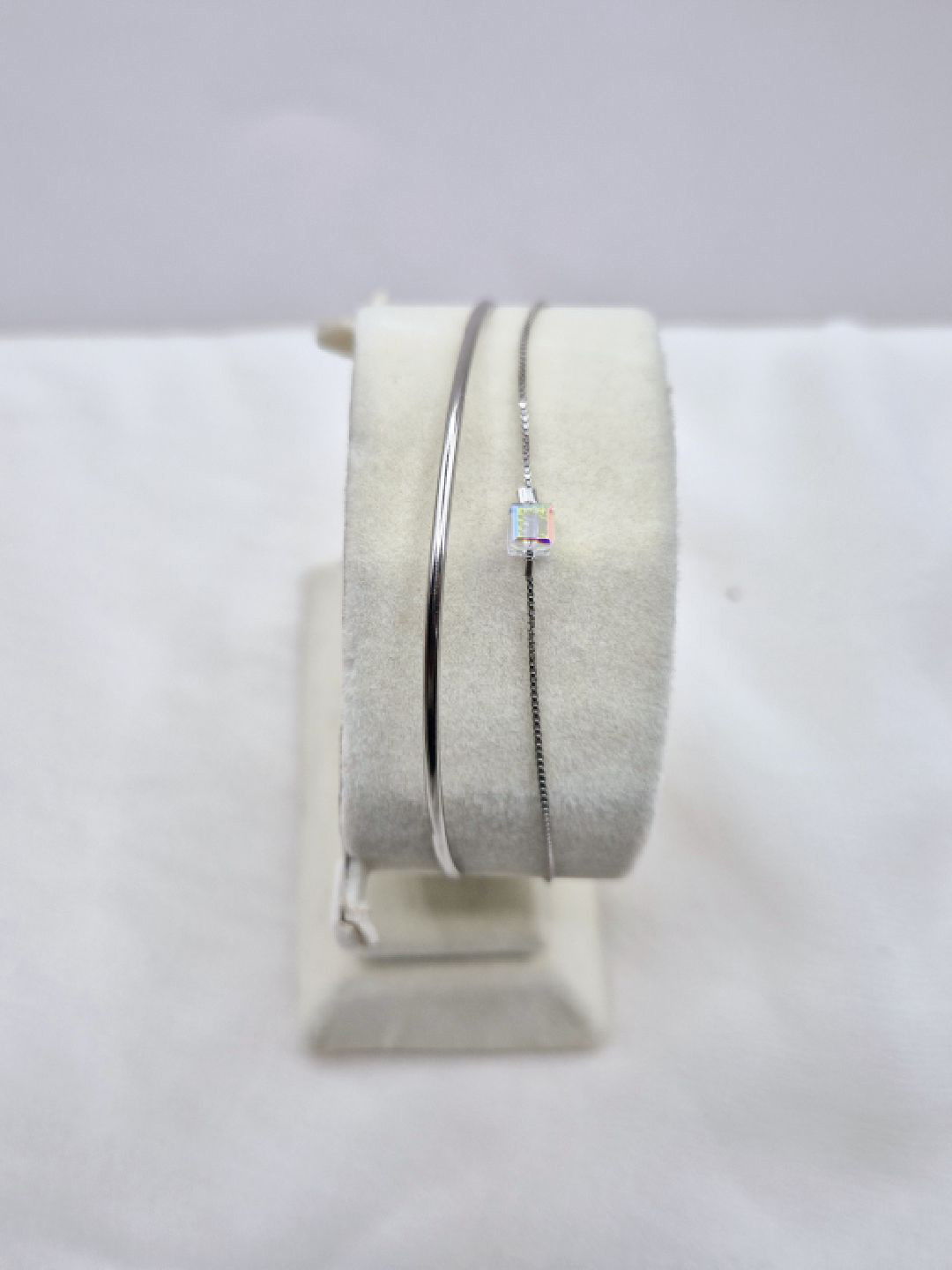 Kinavah Silver-Plated Bead Kada Bracelet