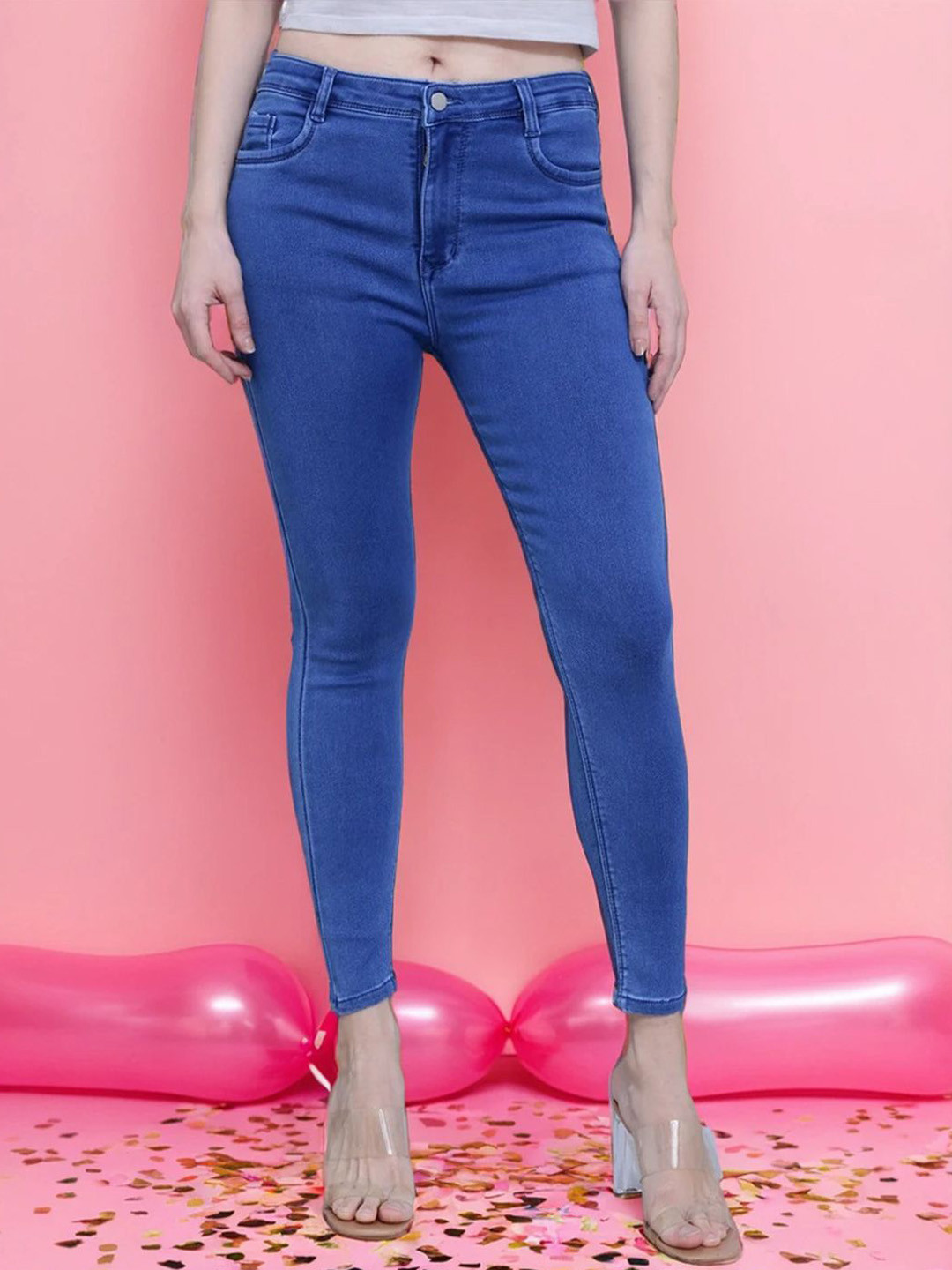 DressBerry Women Pixie Skinny Fit High-Rise Stretchable Jeans