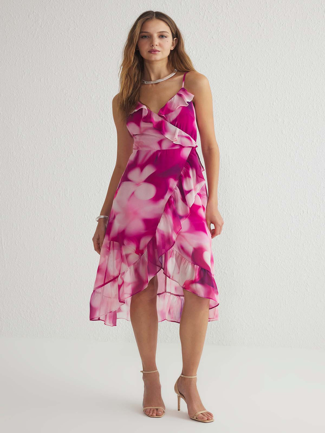 Trendyol Women Floral Printed Wrap Dress