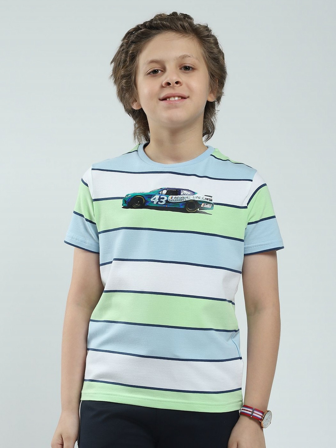Monte Carlo Boys 1 Striped Applique Regular T-shirt