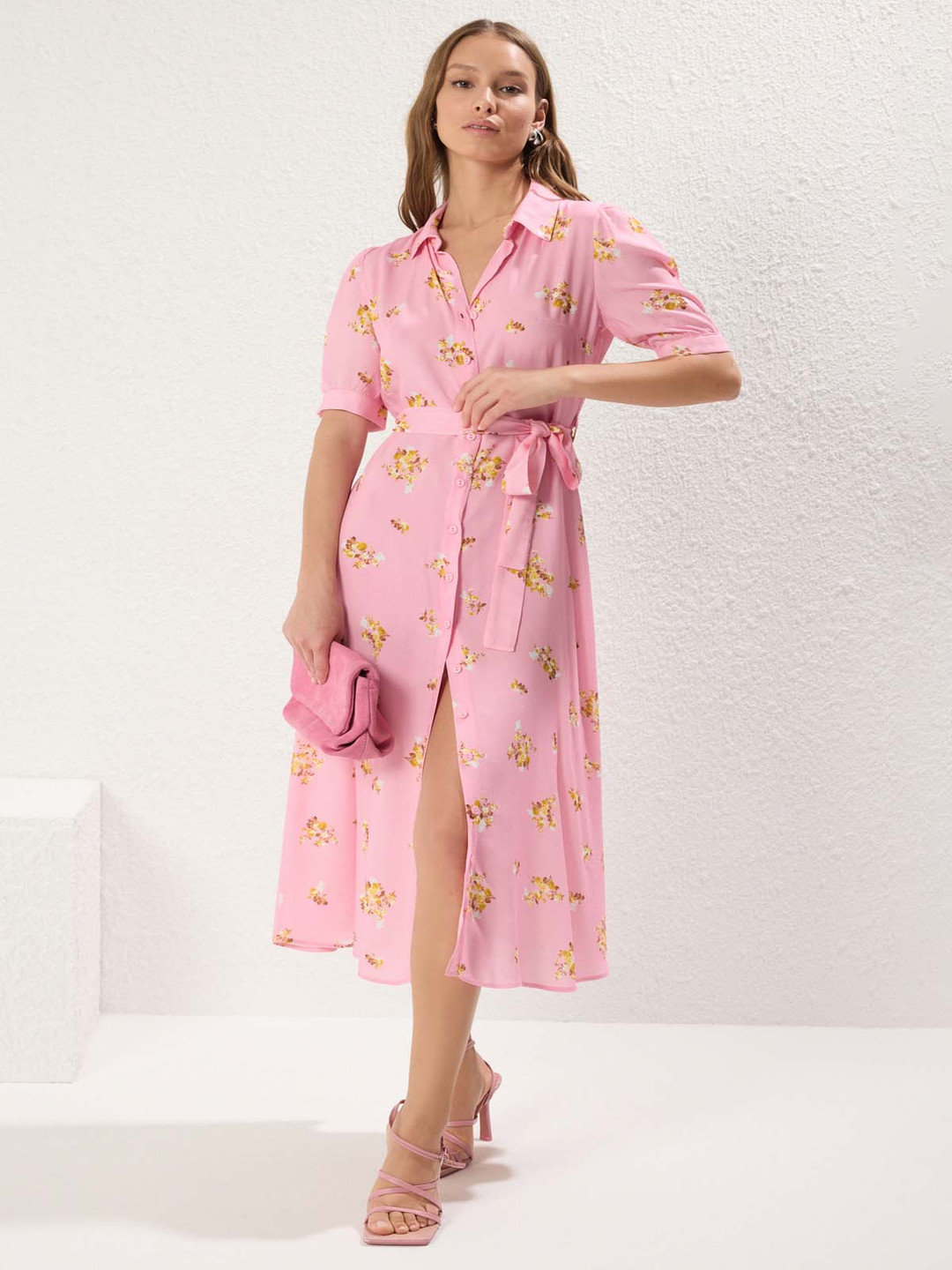 Trendyol Women Floral Prineted Wrap Dress