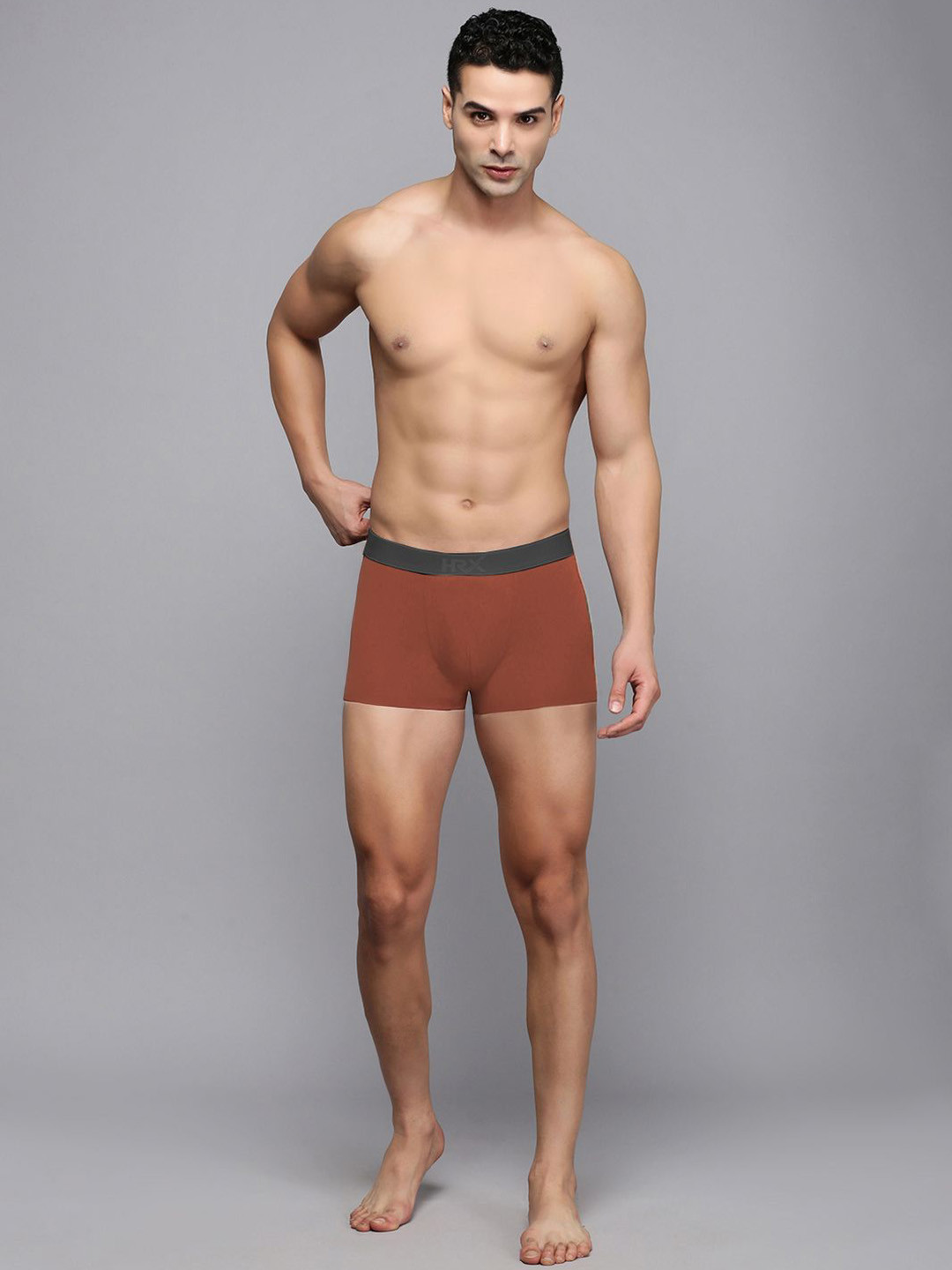 HRX by Hrithik Roshan Pure Cotton Stretchable Short Trunk HRX_TRK_003_RUST/EB/_1PC