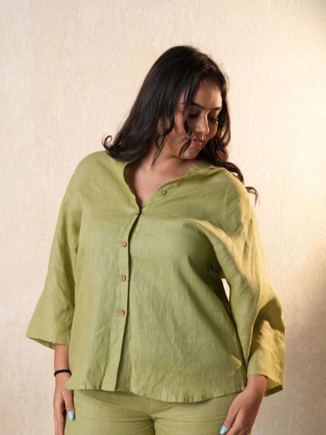 Pratha-house of linen Women Shirt Style Top