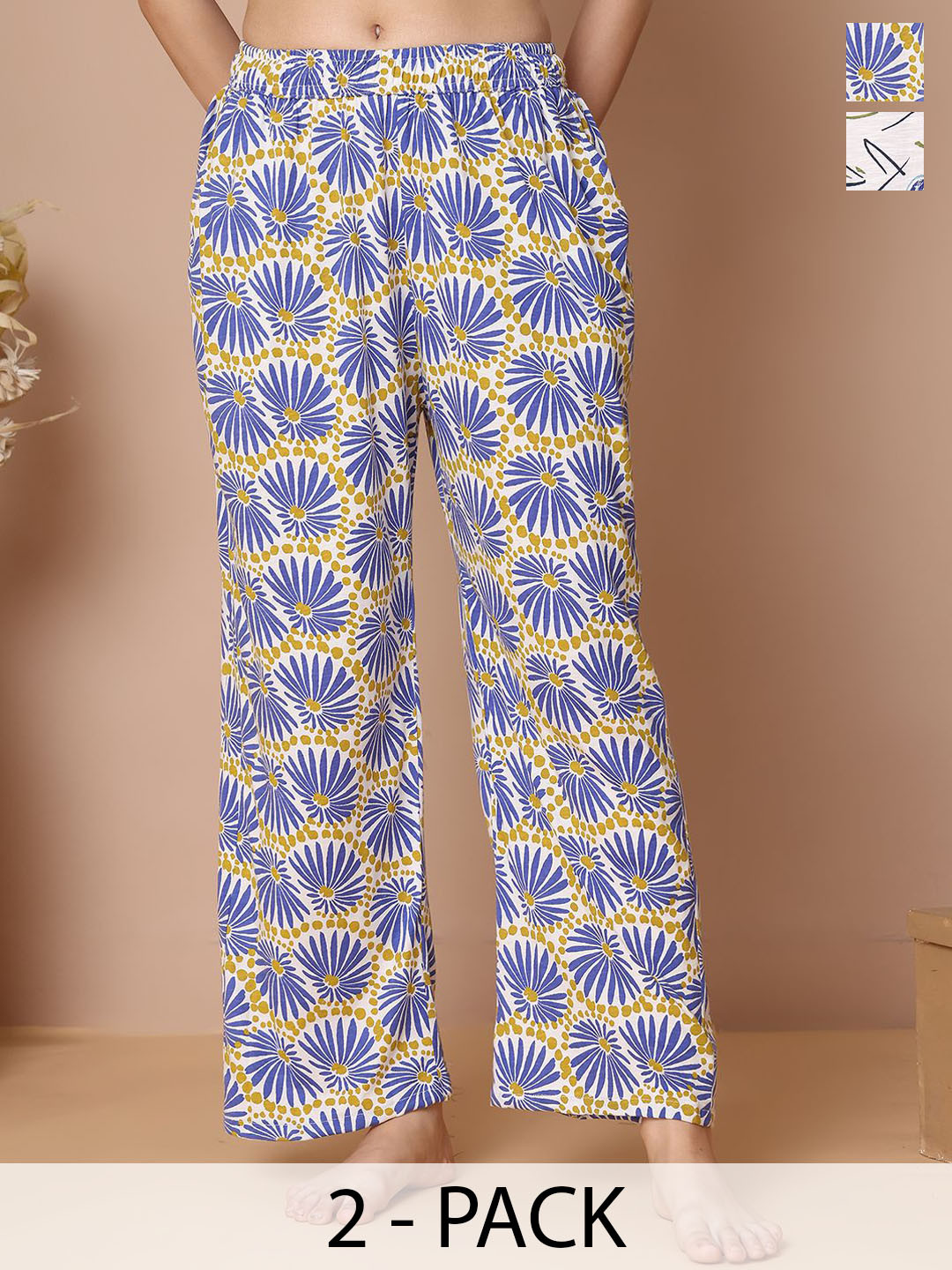 TAG 7 Pack Of 2 Printed Cotton Lounge Pants