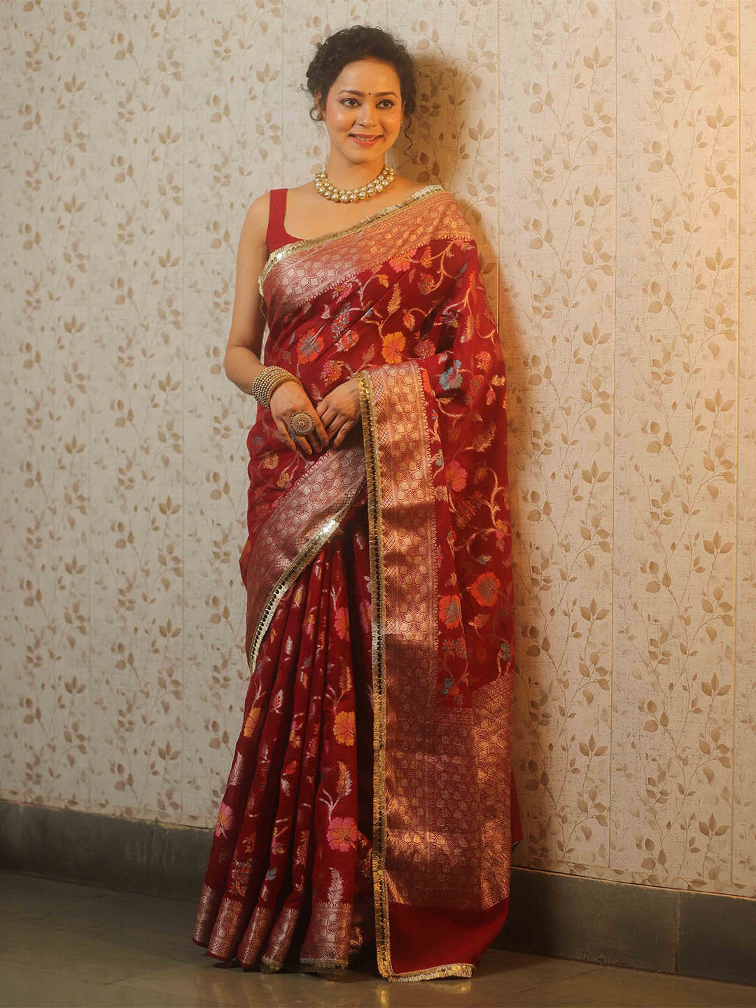 Banarasee Semi Georgette Banarasi Saree