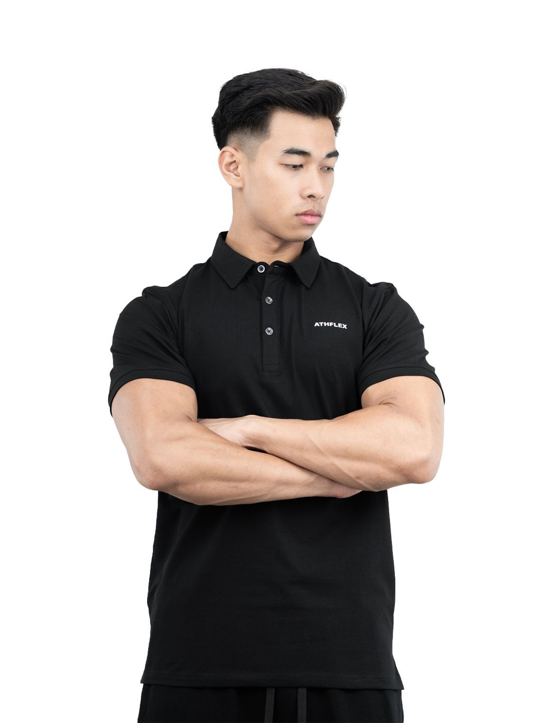 Athflex Men's Slim Fit Half Sleeve Natty Cotton Polo T-Shirt