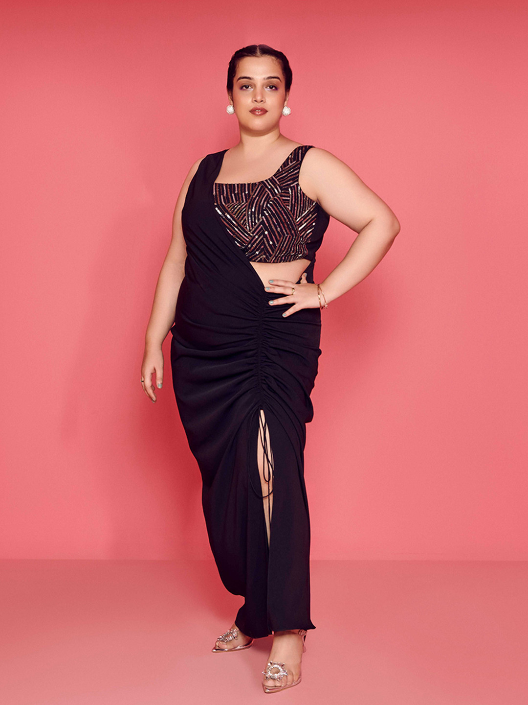 Mamicha Women Puzzling Crepe Maxi Dress