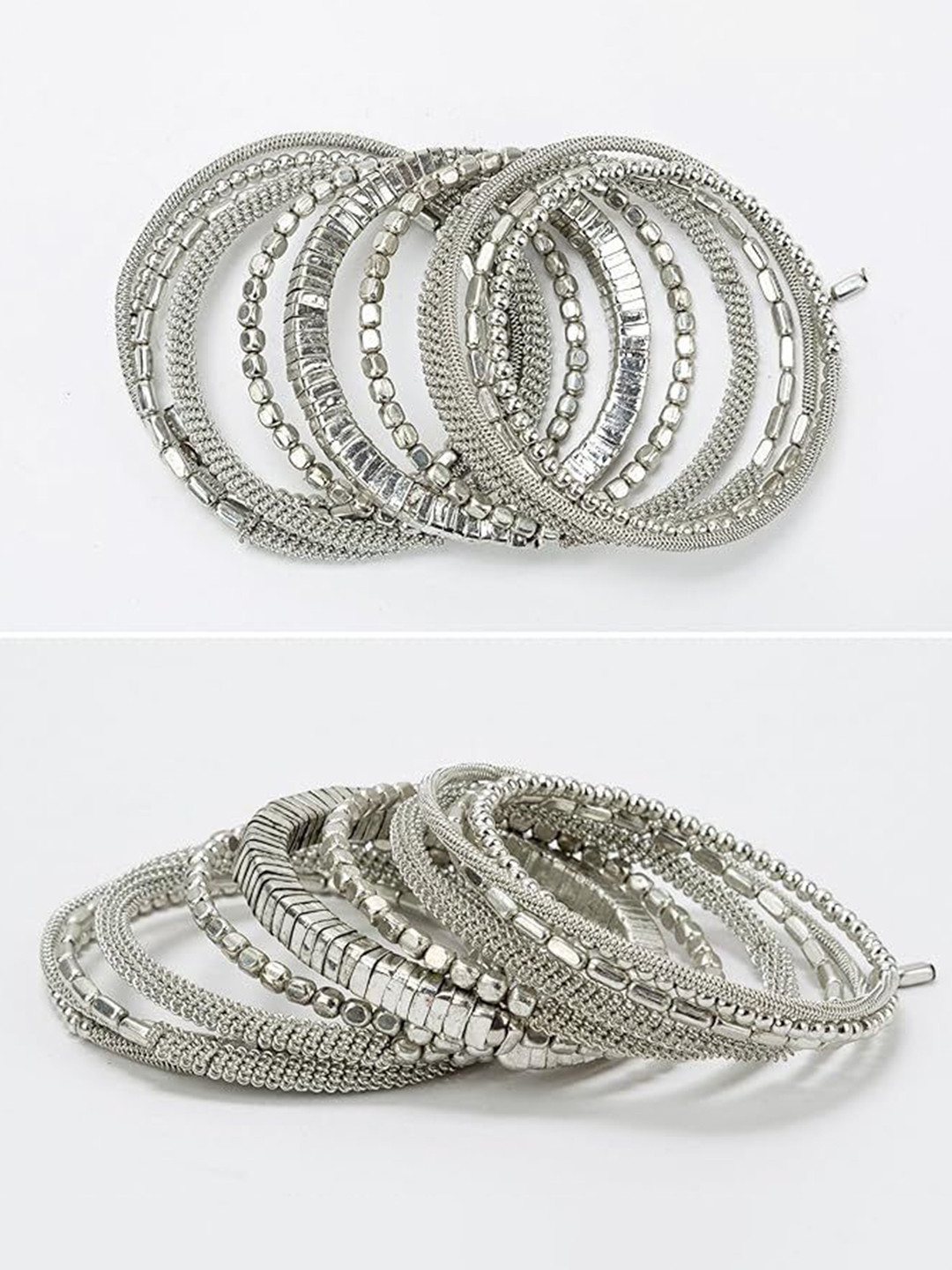 Sangria Sets Of 2 Silver-Plated Oxidized Cuff Bracelet