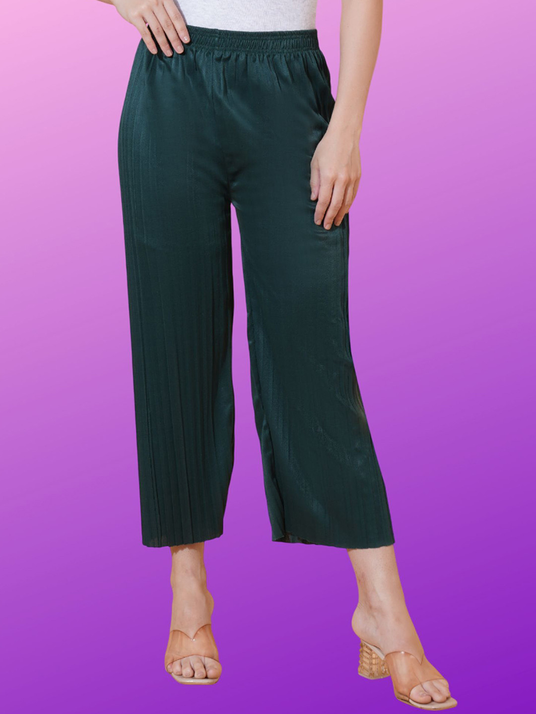 Parona Women Textured Relaxed Palazzo