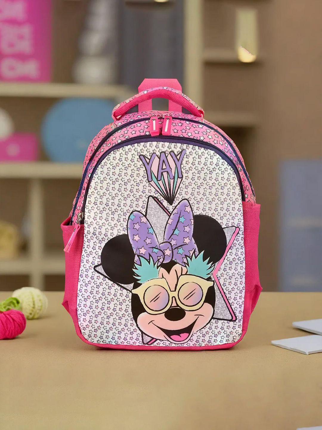 Kuber Industries Kids Disney Minnie Star Backpack