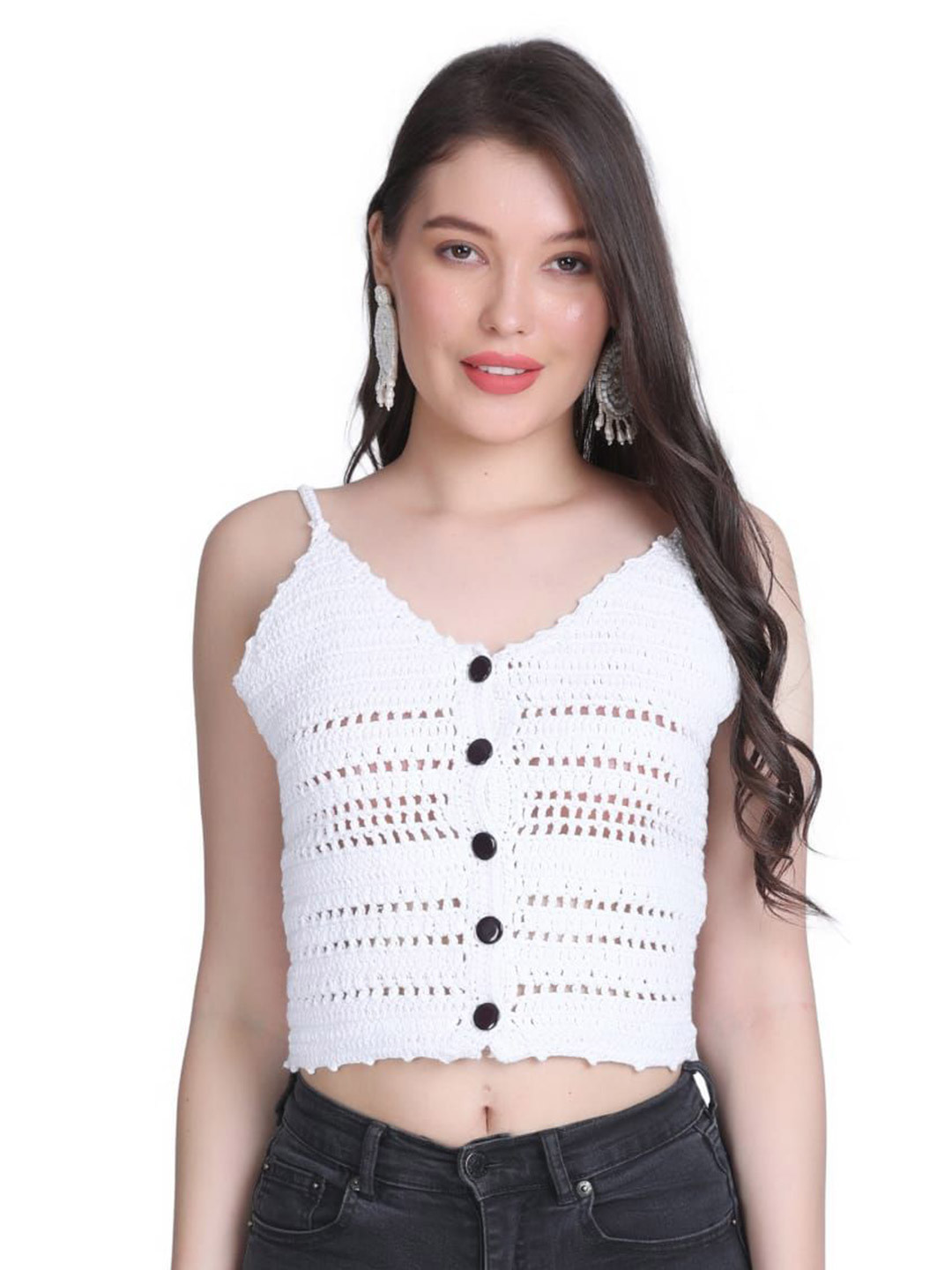 NYCRA Floral Cotton Crochet Cotton Top