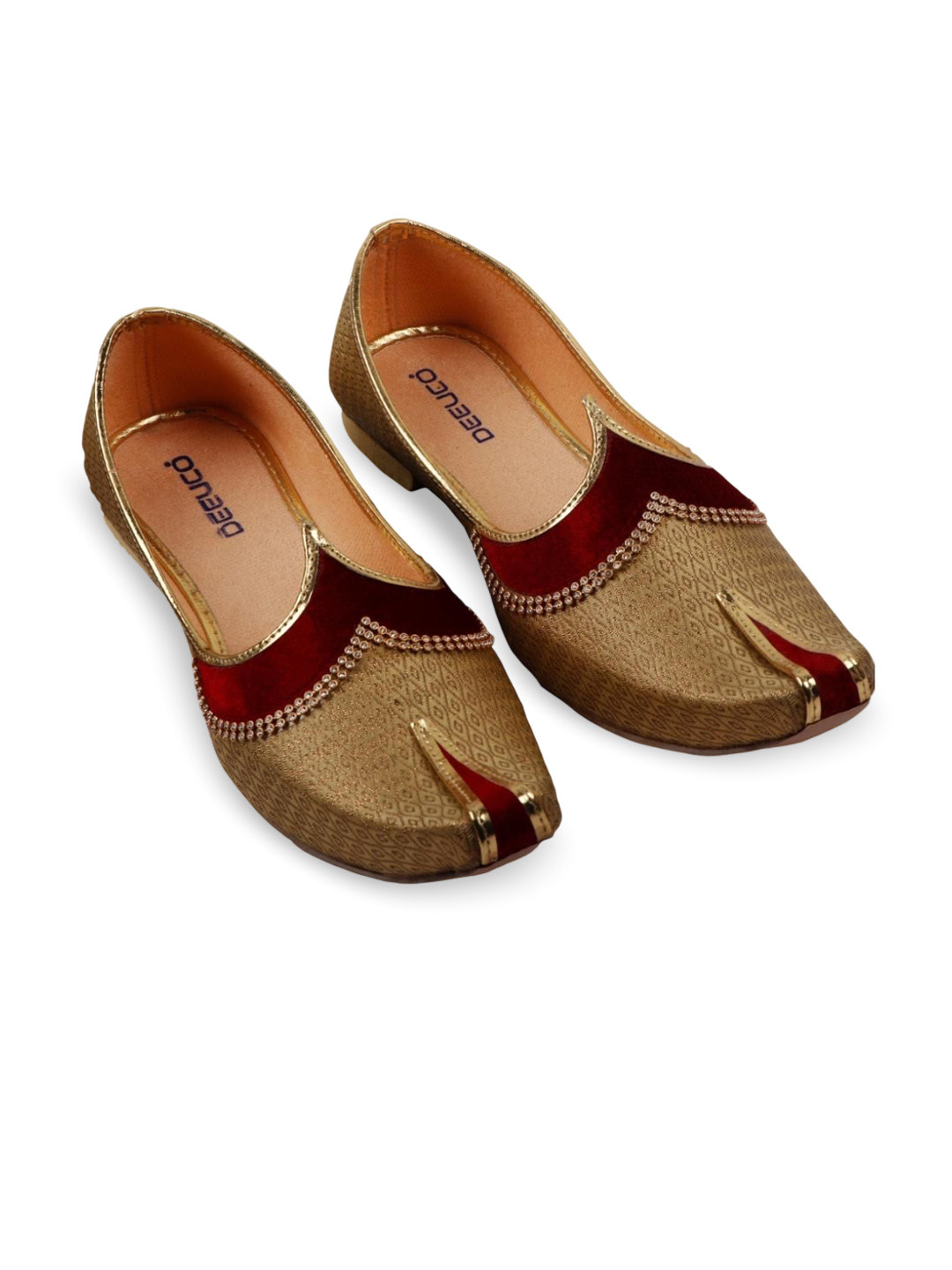 DEEUCO Men Solid Textile Mojaris