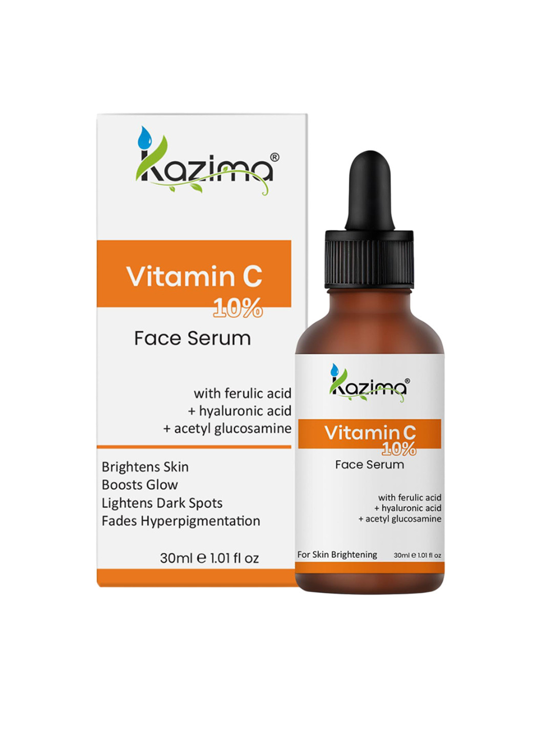 KAZIMA 10% Vitamin C Face Serum for Glowing Skin - 30 ml