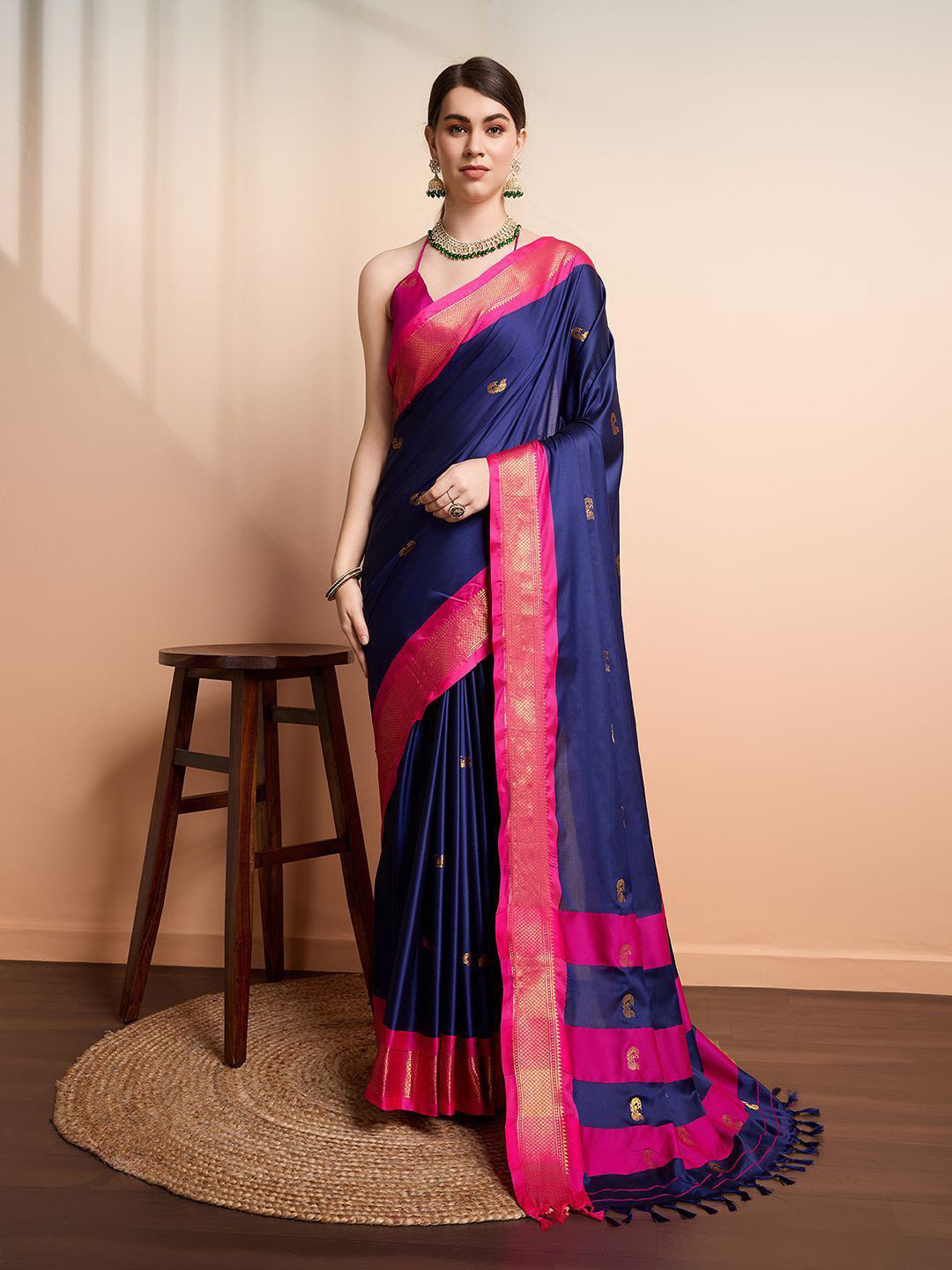 A S CREATION Woven Design Zari  Designer Kanjeevaram Saree