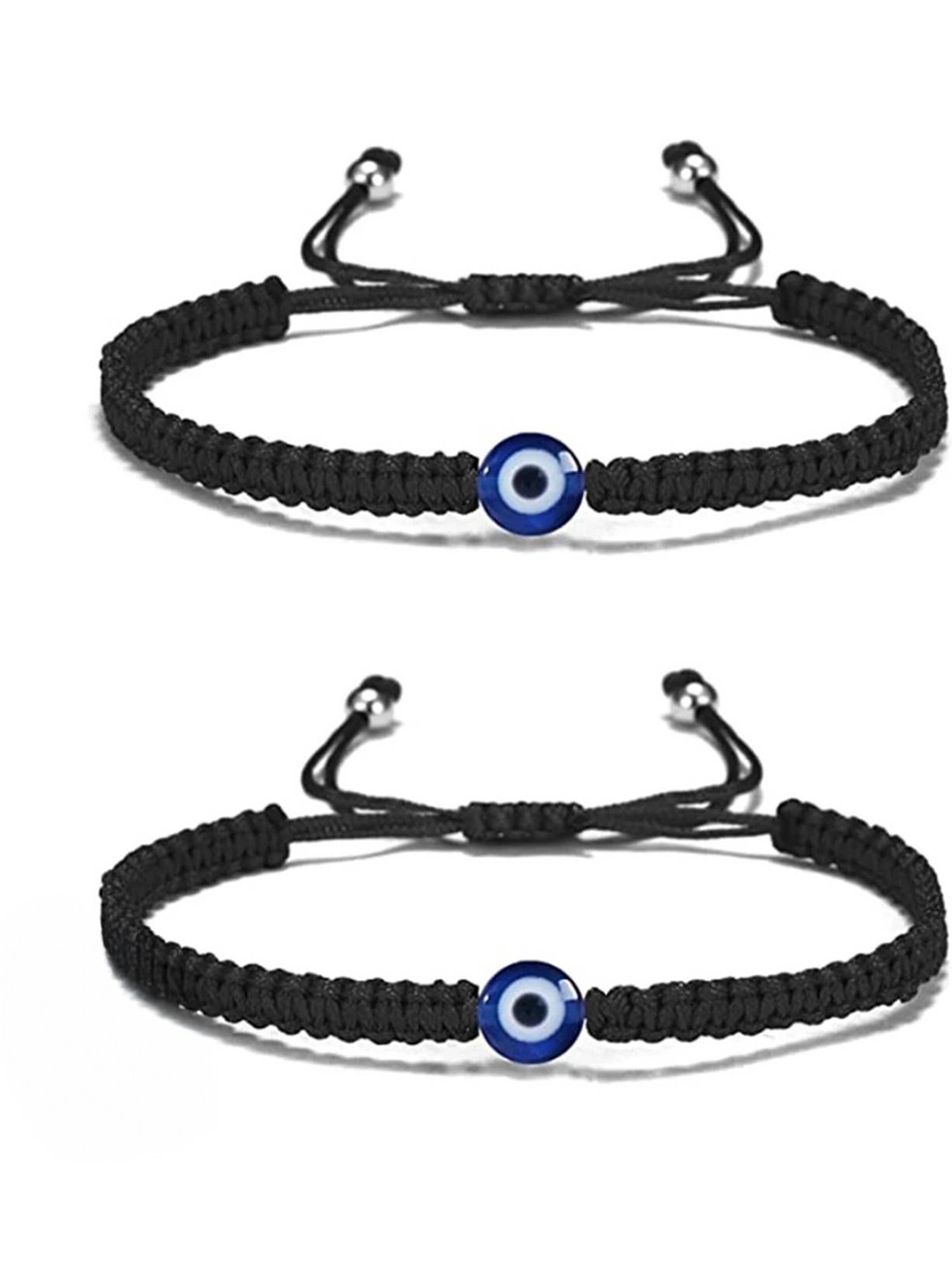 Omaya Jewels Unisex Artificial Beaded Evil Eye Wraparound Bracelet