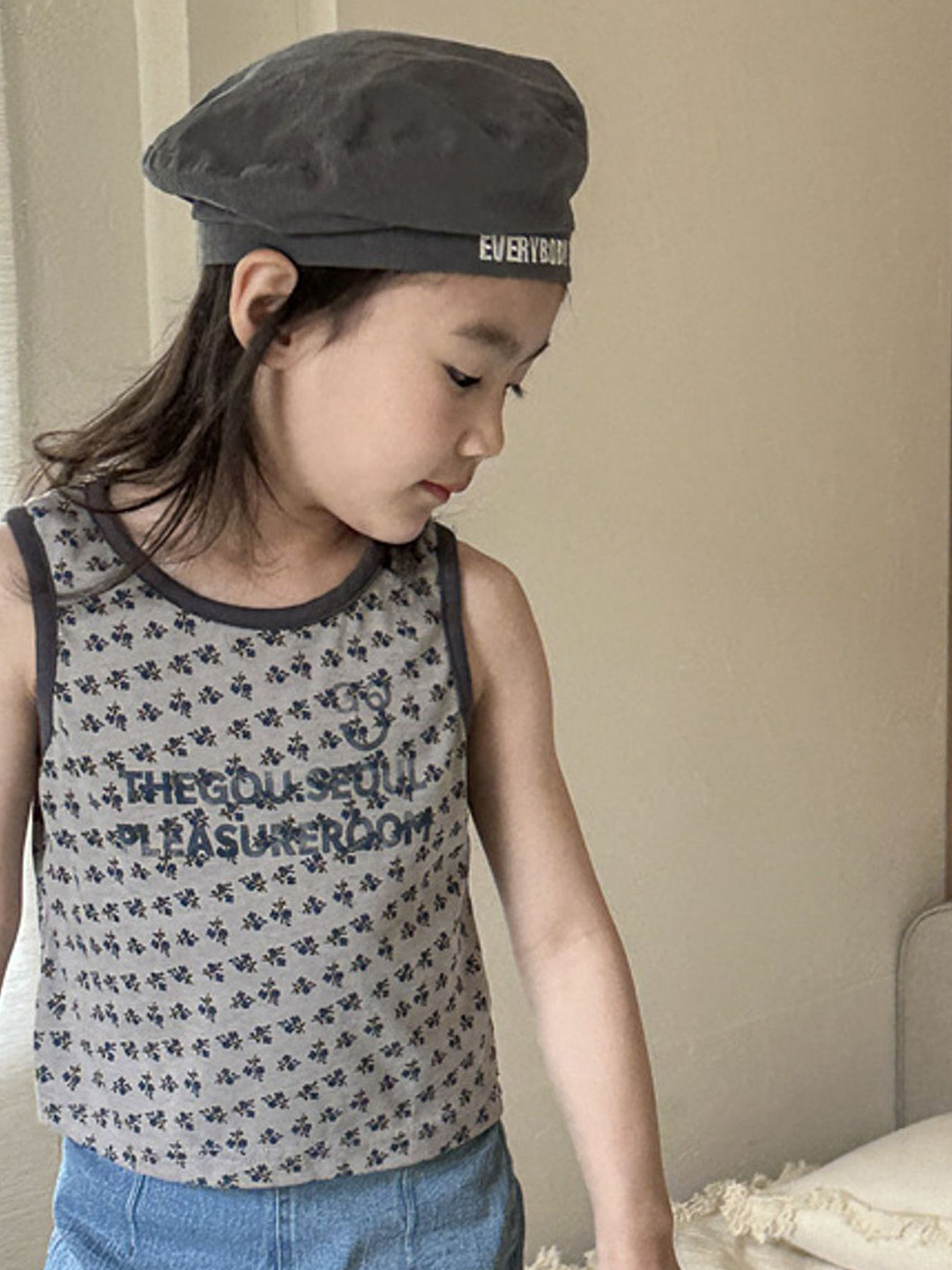 LULU & SKY Girls Conversational Print Tank Top