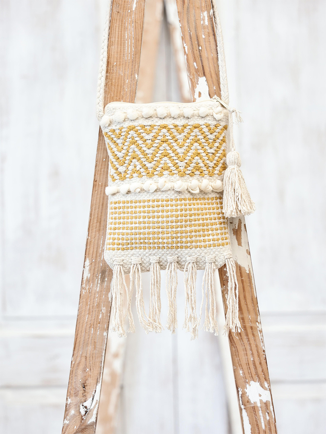 Ariana Structured Bohemian Style Cotton Sling Bag
