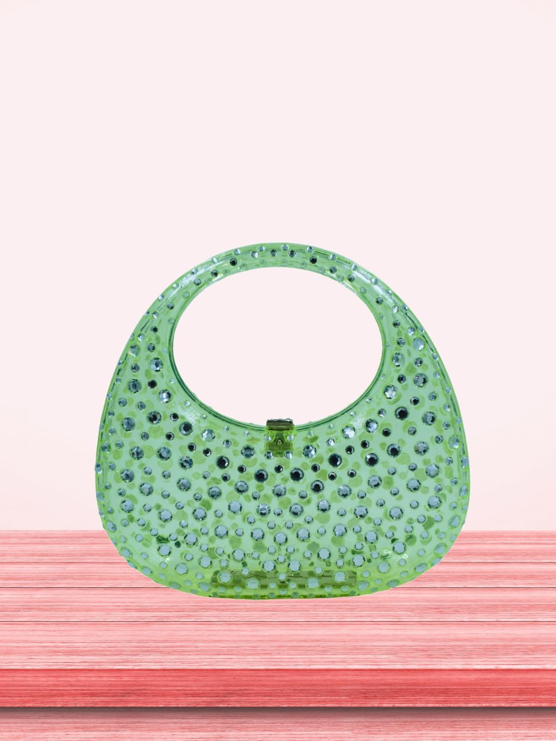 J & C Fashion Arena Half Moon Clutch