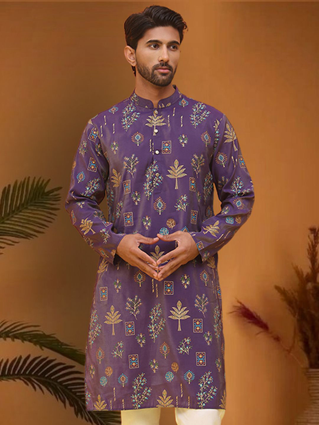 Jompers Floral Printed Straight Kurta