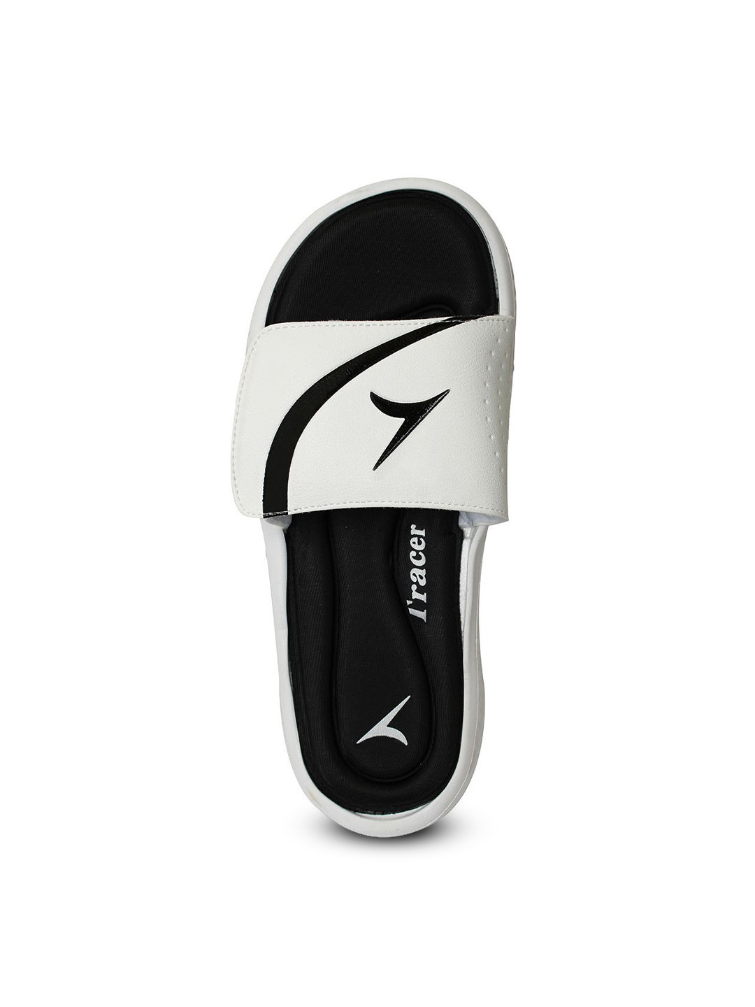 TRACER Men Printed PU Sliders Flip Flops