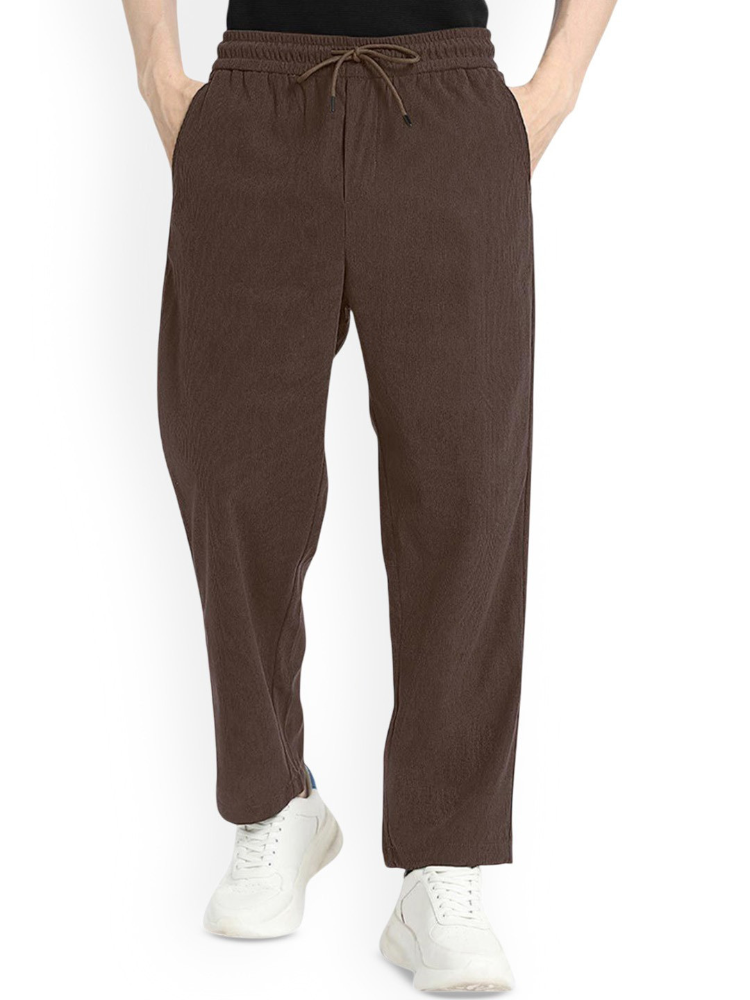 SWADESI STUFF Men Cotton Mid Rise Track Pants