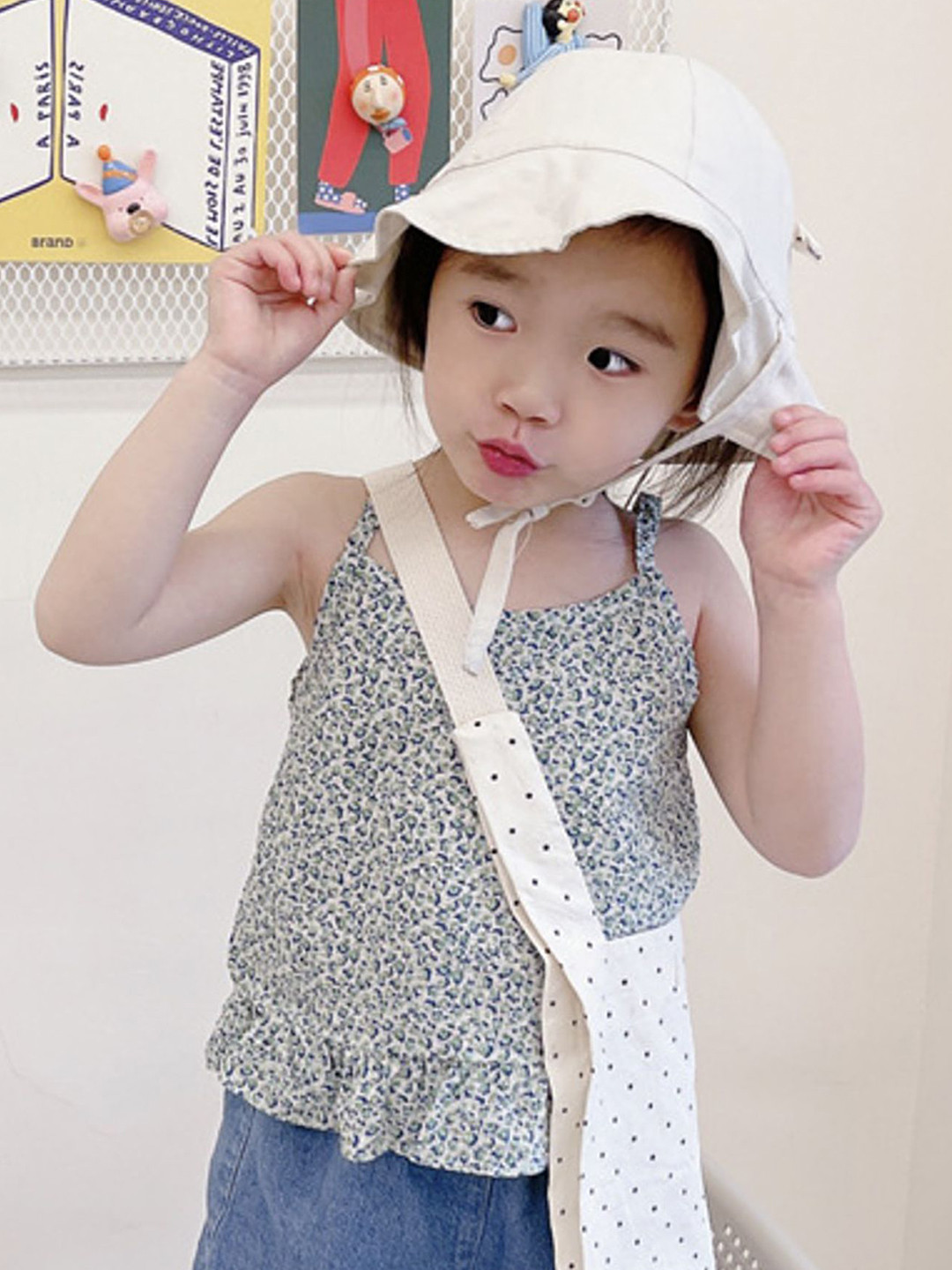 LULU & SKY Girls Geometric Print Cotton Cami Top