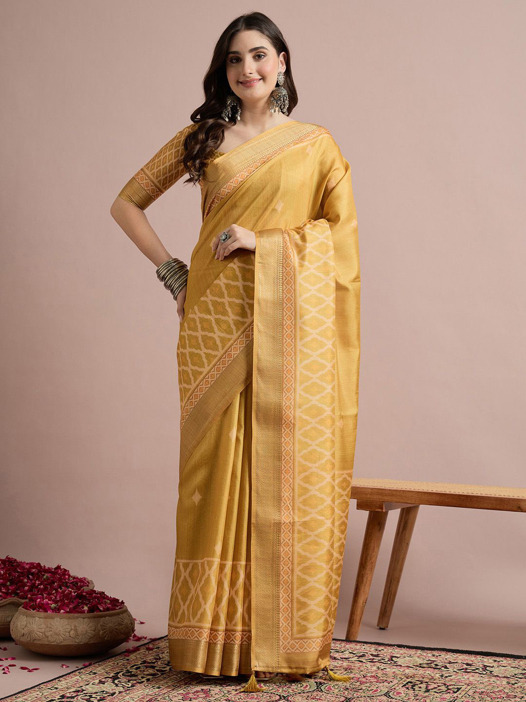 all about you Woven Design Zari Sungudi Saree