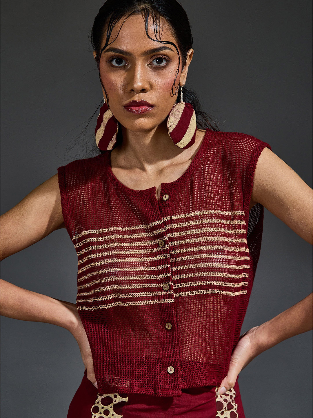 Banana Labs Women Cotton Striped Tops