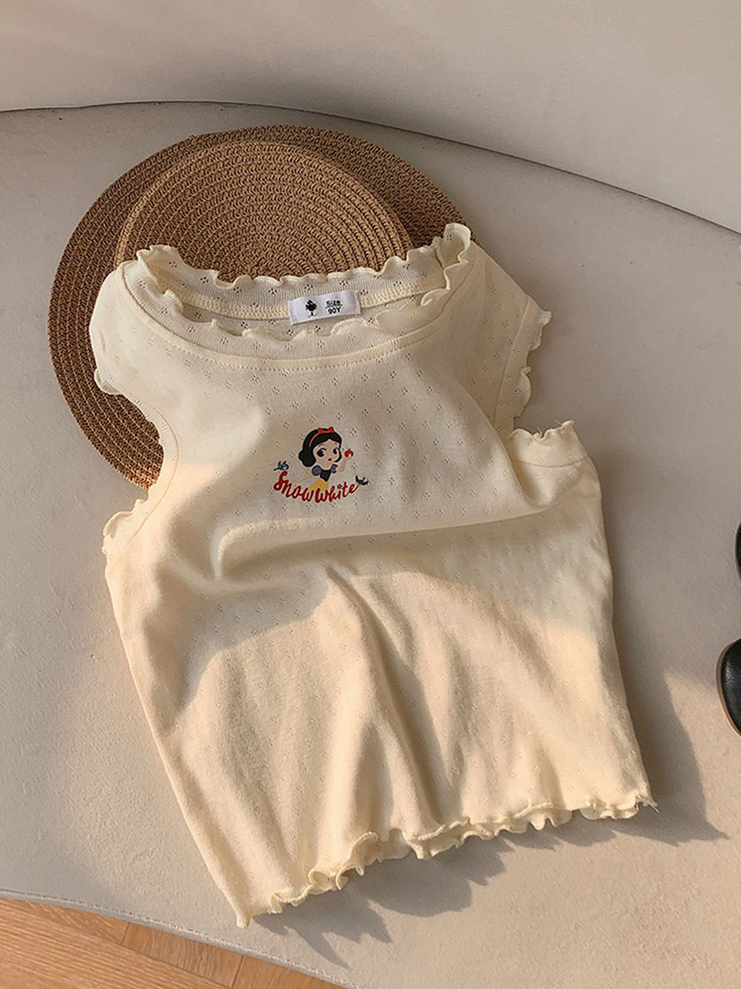 LULU & SKY Girls Disney Snow White Printed Cotton Top