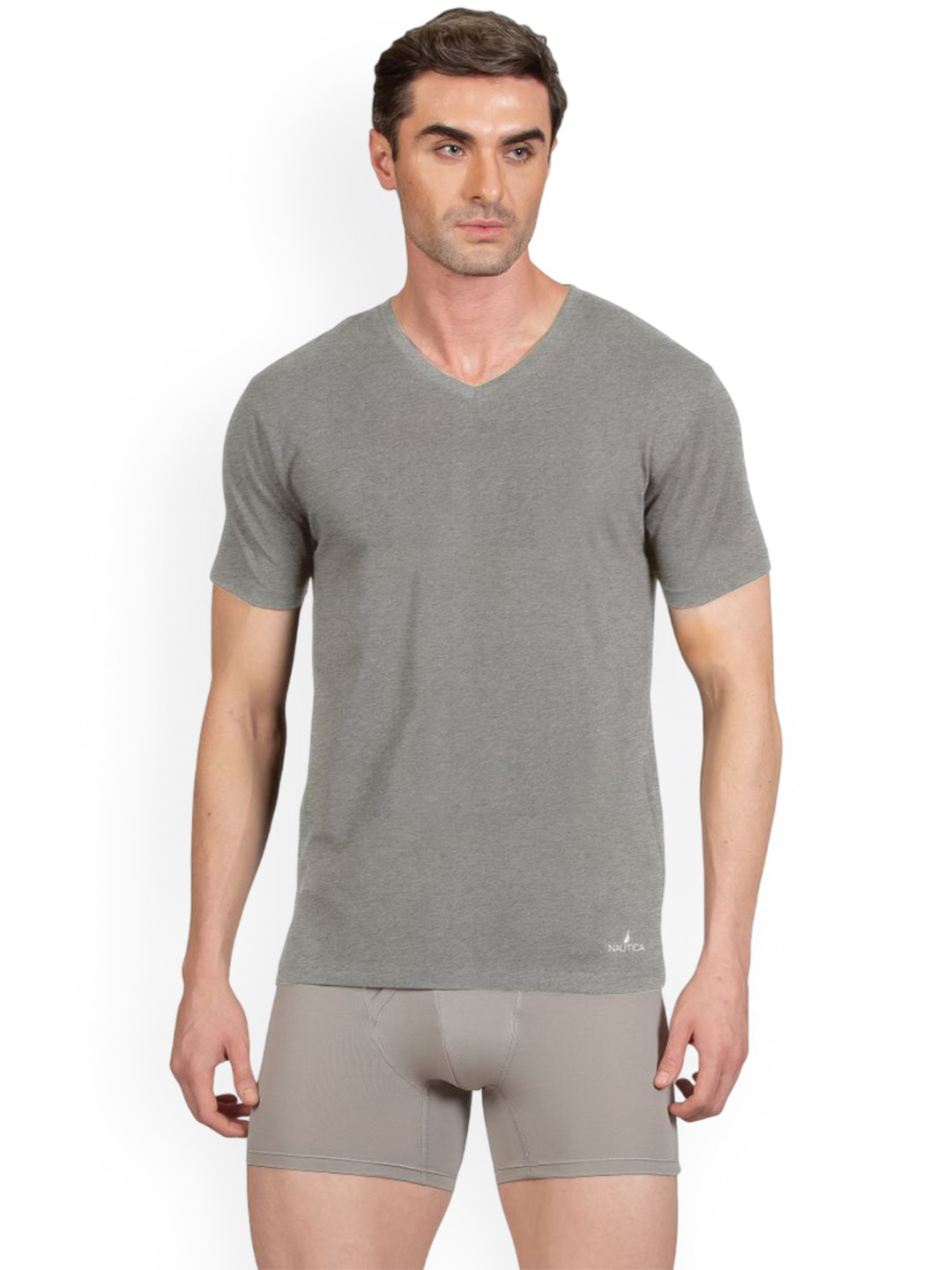 Nautica Pure Combed Cotton V -Neck Lounge T-Shirts