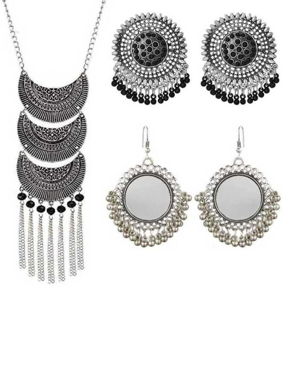 Sangria Beaded With Sun Jar & Mirror Bali Jewellery Set