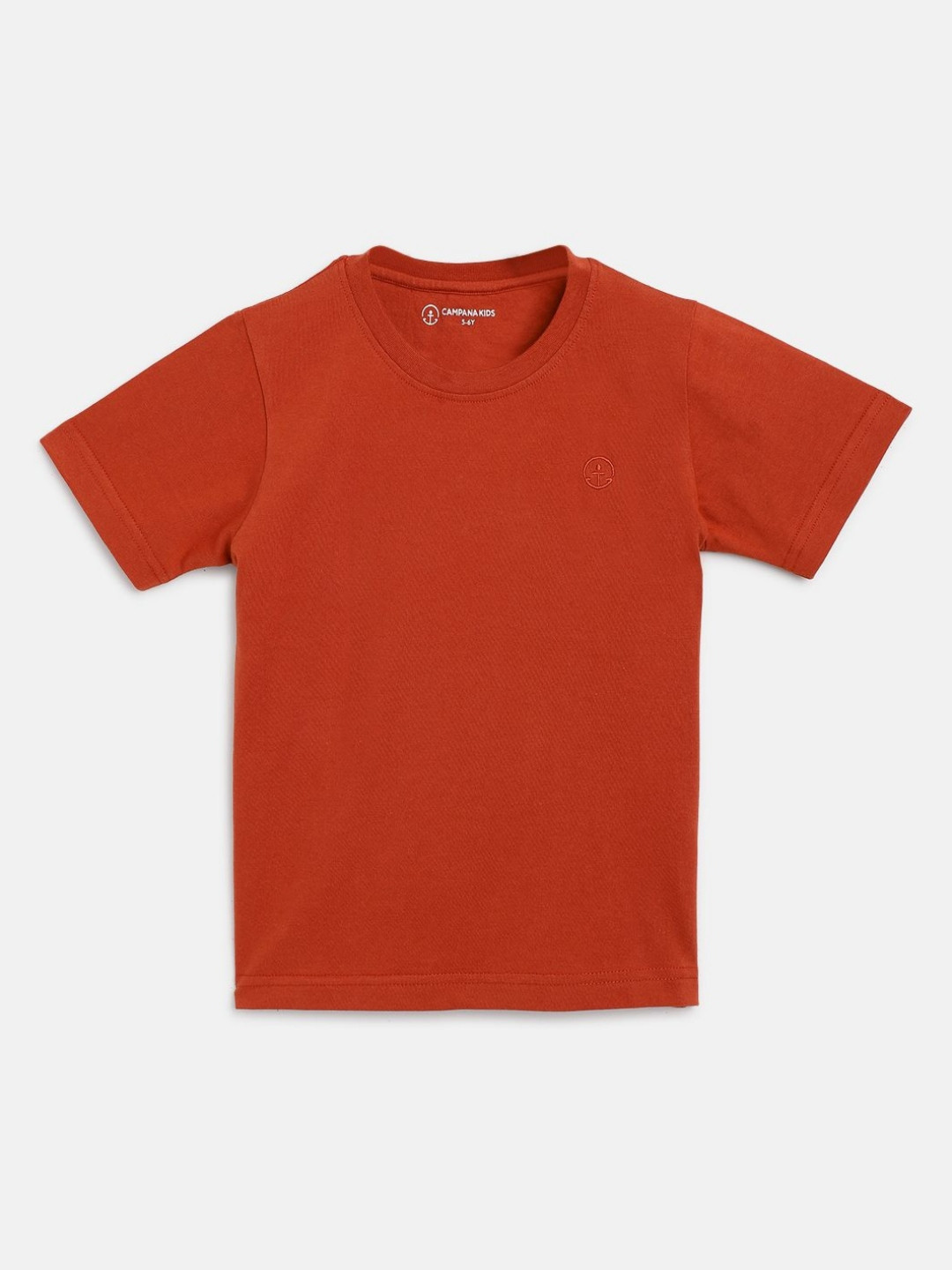 Campana Boys Solid Round Neck Cotton T-shirt