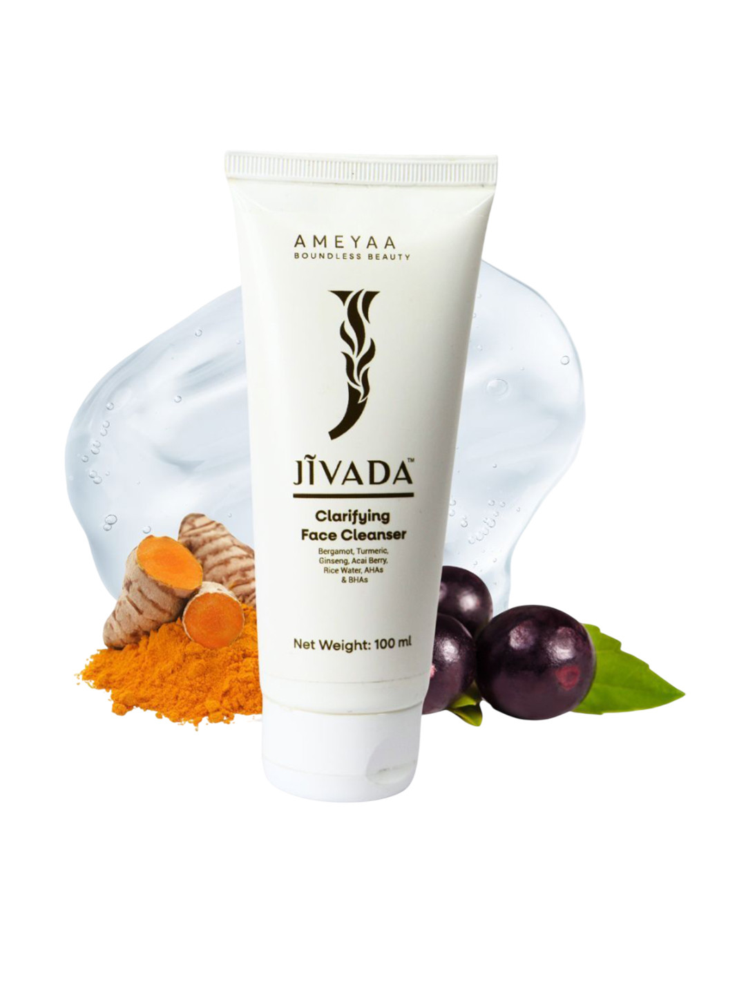 Jivada Clarifying Face Cleanser With Turmeric & Rice Water - 100 ml