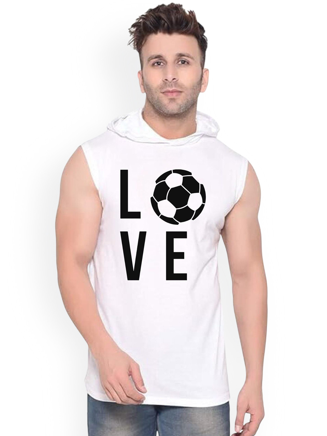 Fashnobic Love Printed Innerwear Gym Vest K_Print-216_gym_vest White M