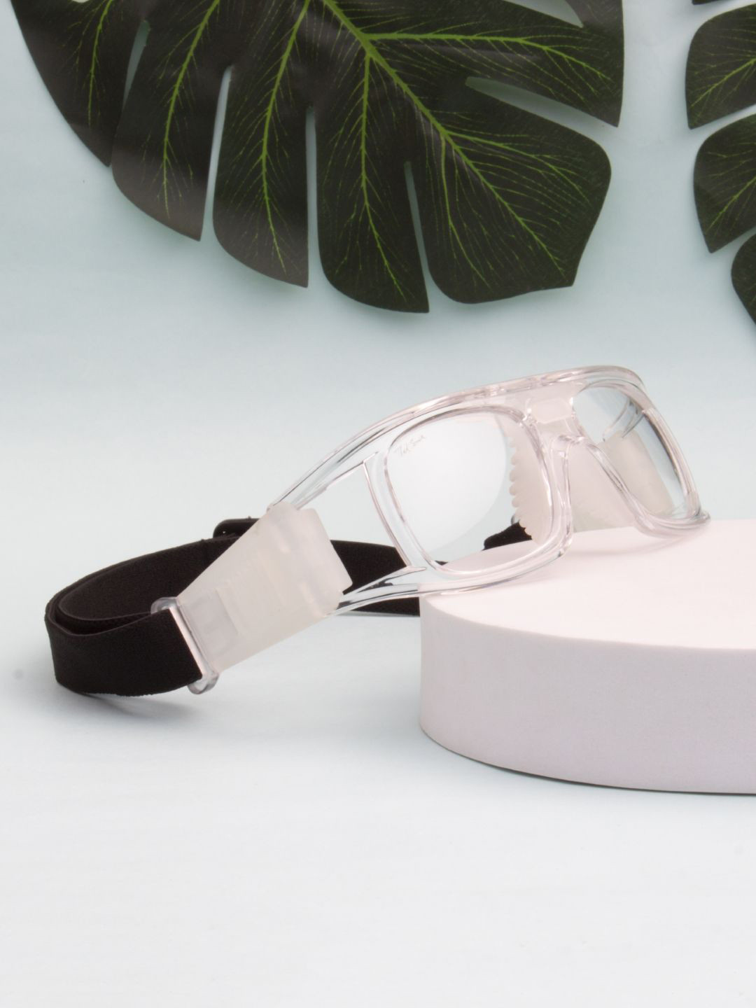 Ted Smith Unisex Transparent Wrap Around UV Protected Lens Sports Sunglasses