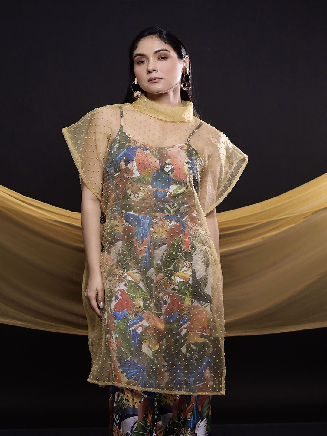 Boho Panache Linen Printed Basic Jumpsuit