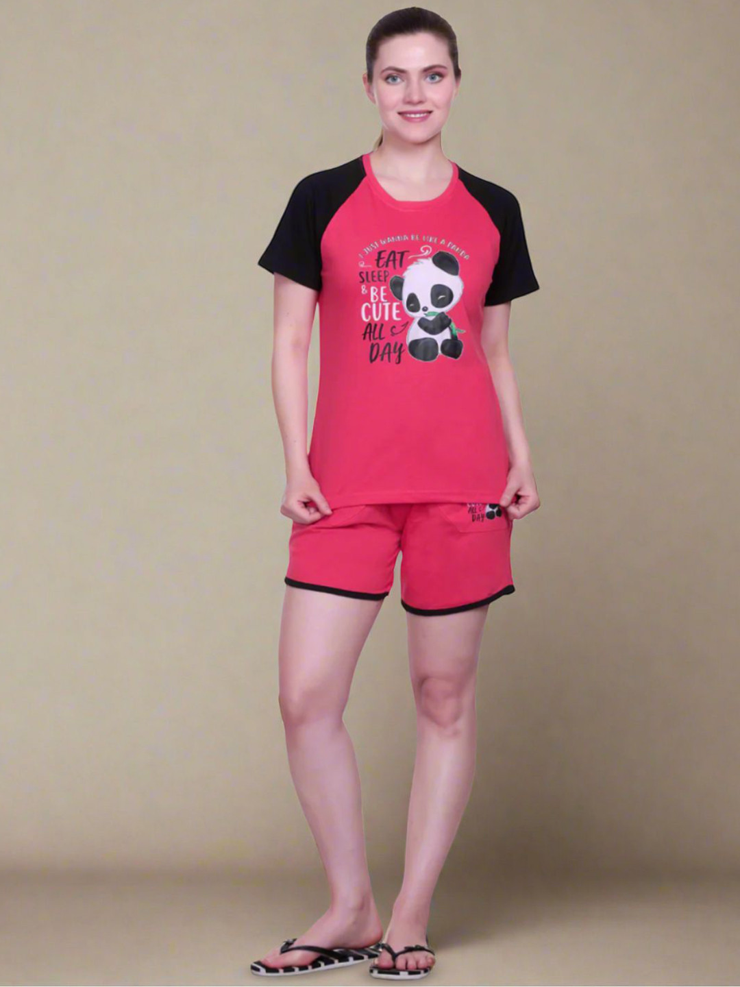 White Moon Women Printed Night suit