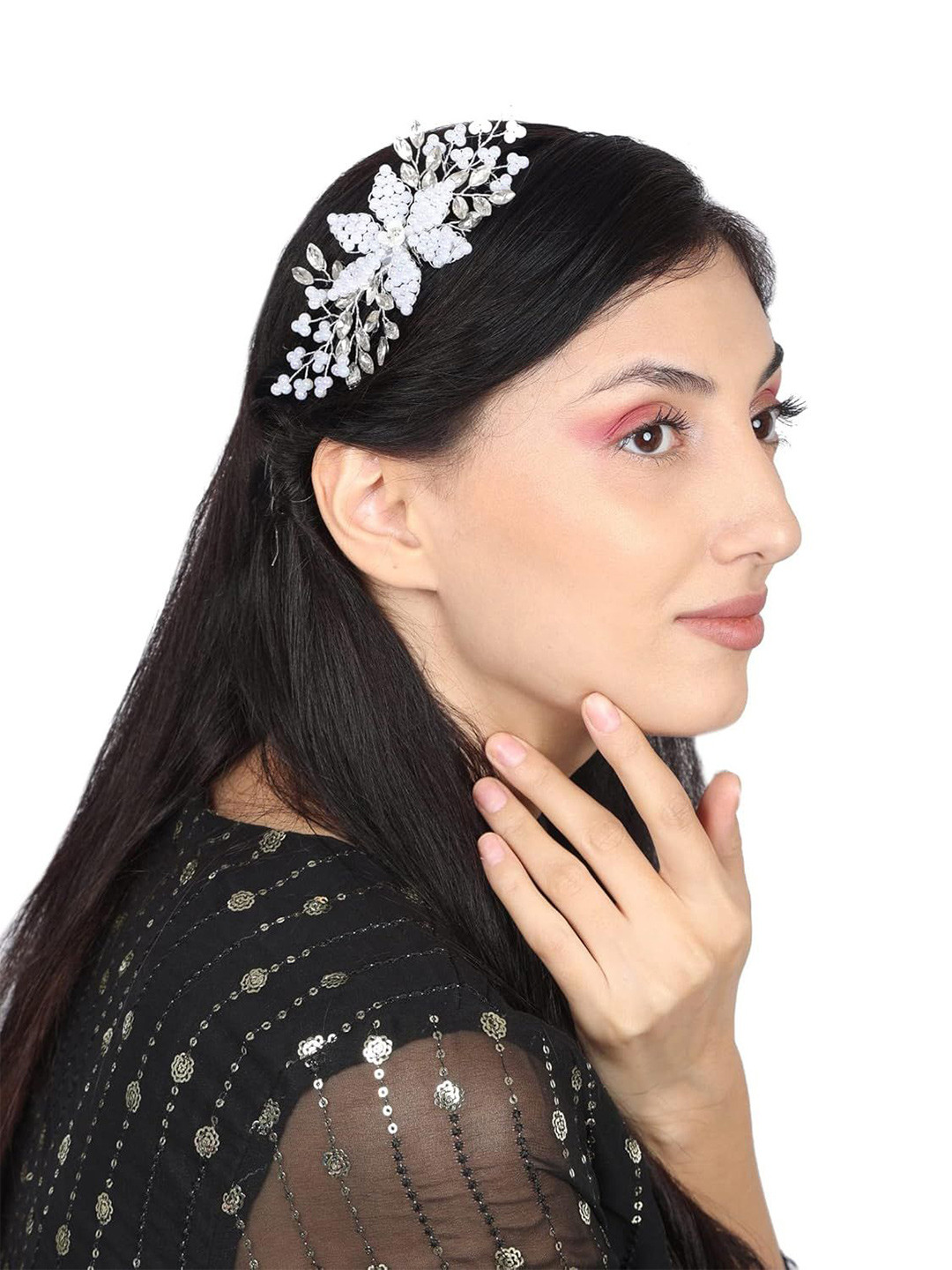 RITZKART White Plated Metal Brooch