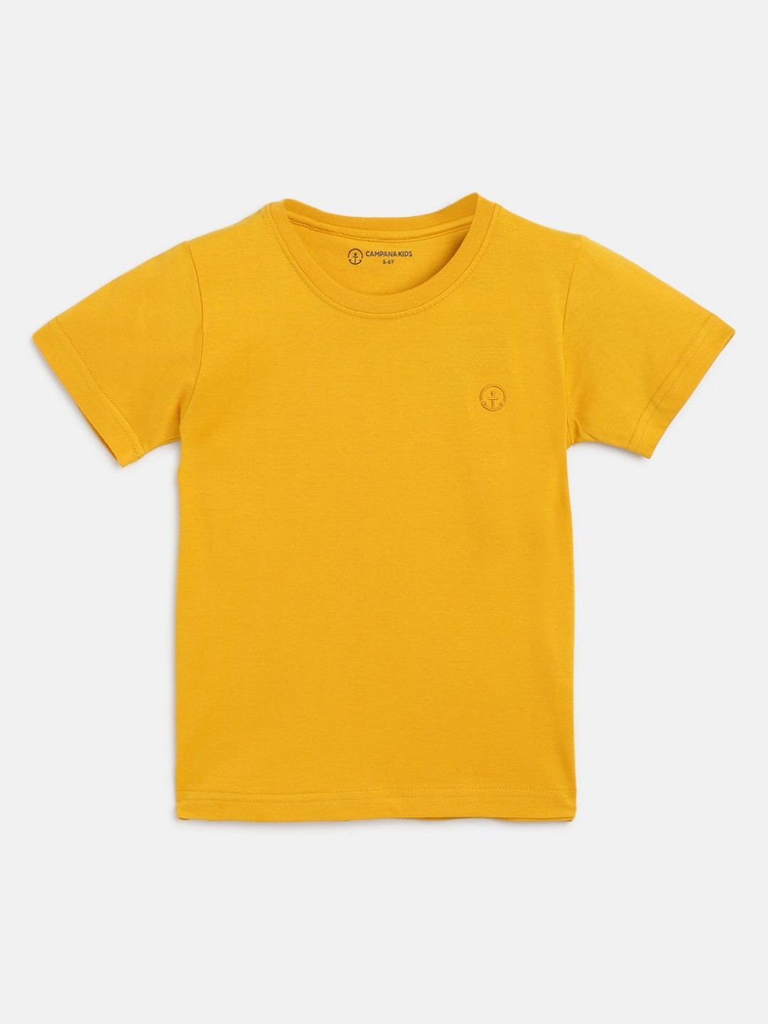 Campana Boys Solid Round Neck Cotton T-shirt