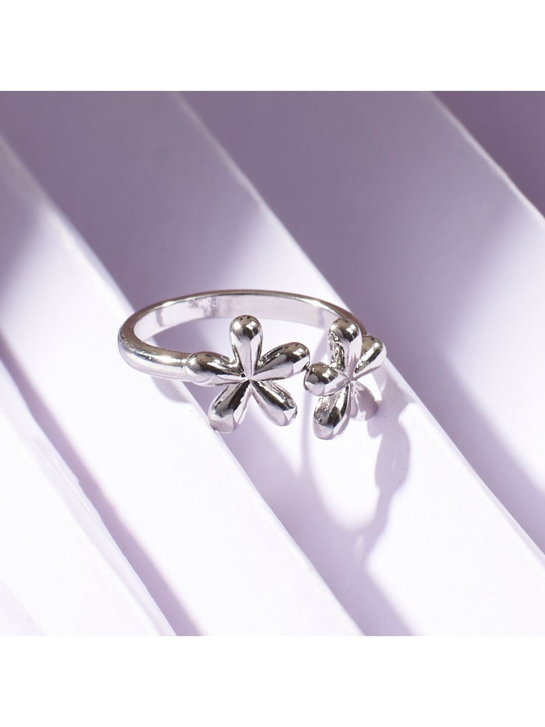SALTY You & Me Floral Stylish Adjustable Finger Ring