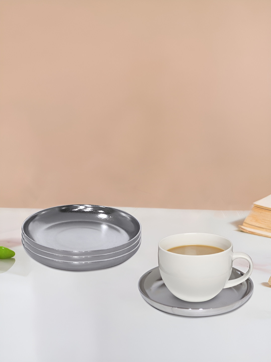 Metalsmith Set Of 4 Silver-Toned Round Metal Coasters