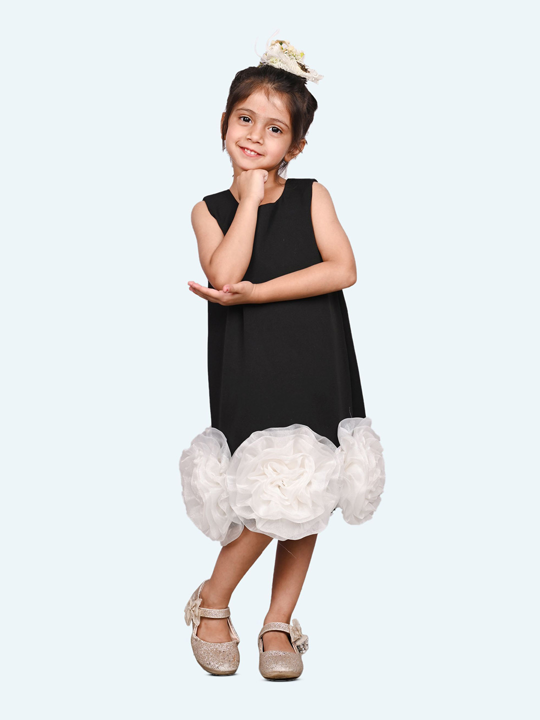 Modish Girls Applique A-Line Party Were Dress