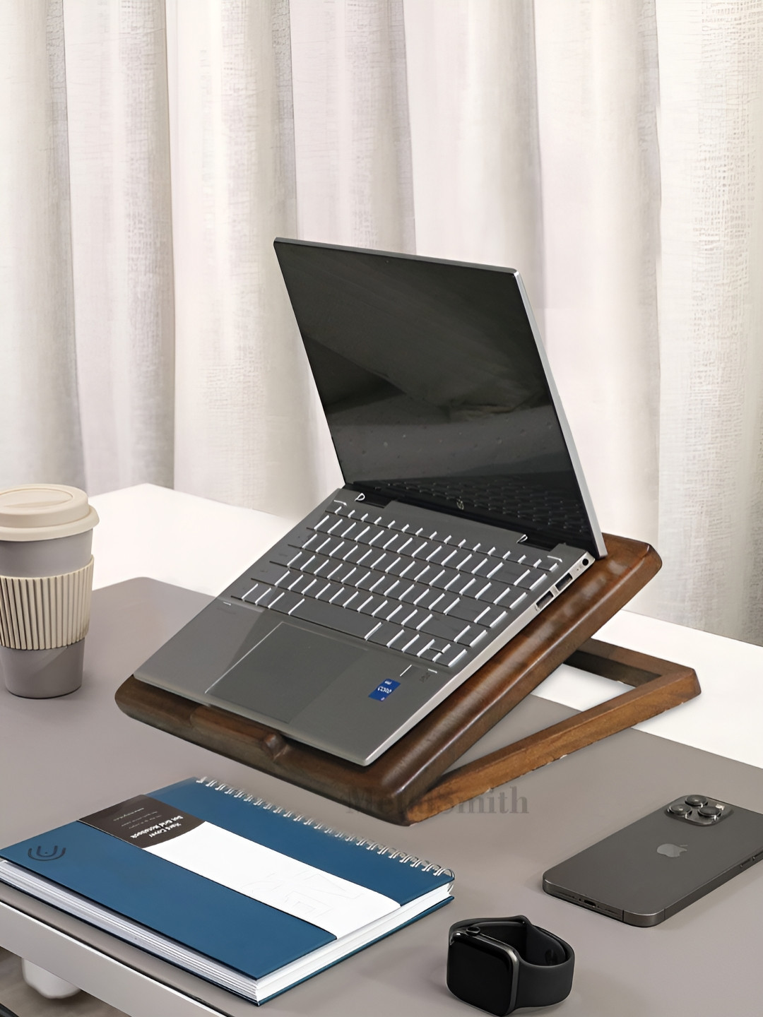 Metalsmith Brown Wooden Foldable Laptop Table